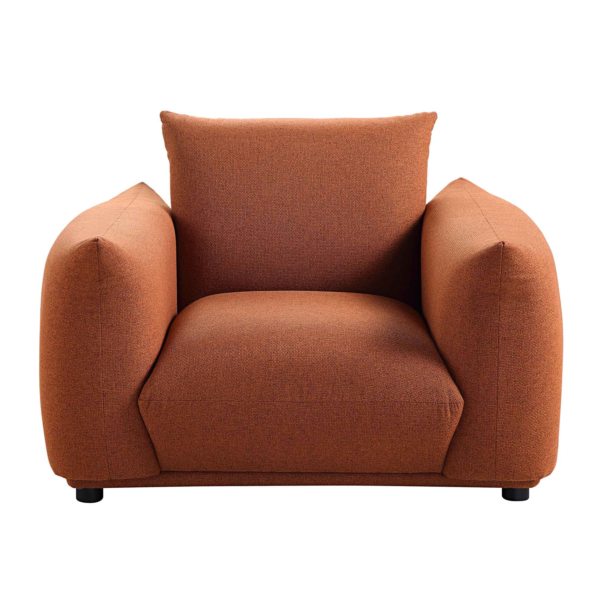 Gianni Armchair, Terracotta Fabric - Image 5