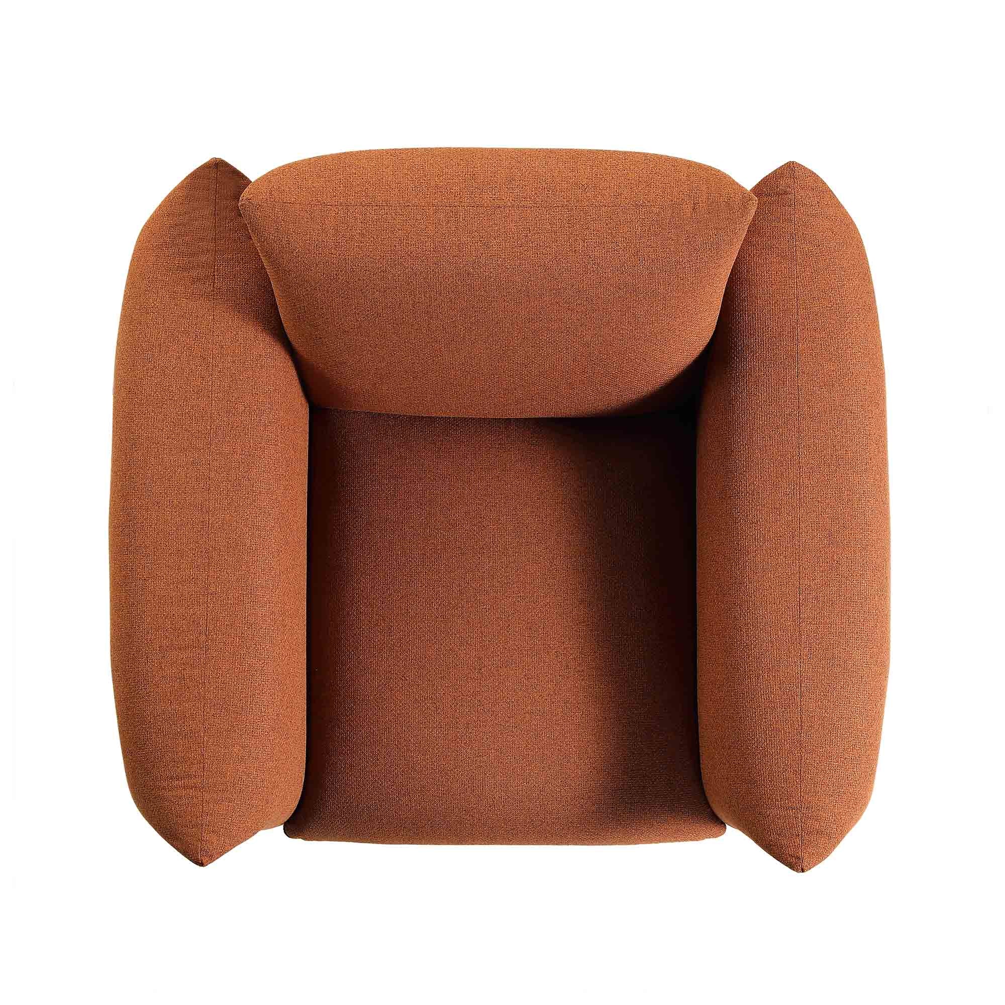 Gianni Armchair, Terracotta Fabric - Image 8