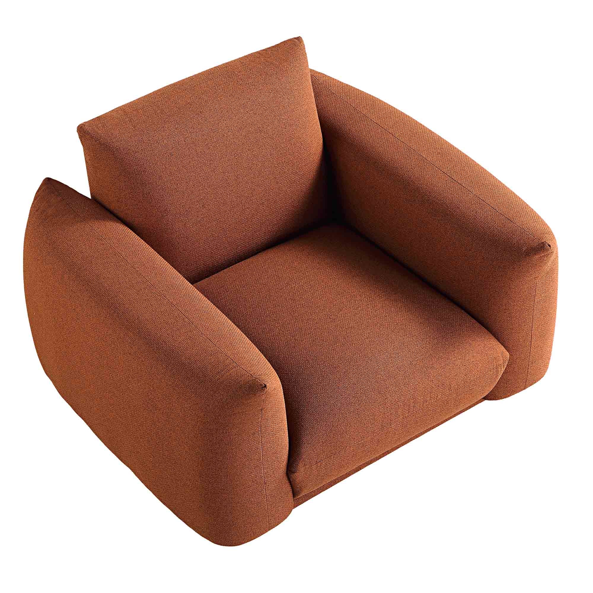 Gianni Armchair, Terracotta Fabric - Image 9