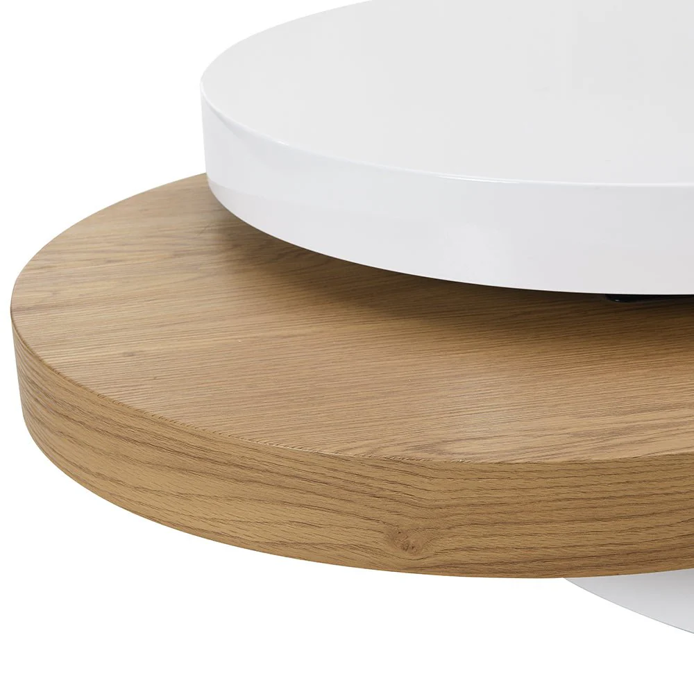 Gomboc 3 Tier High Gloss Rotating Coffee Table - Image 8