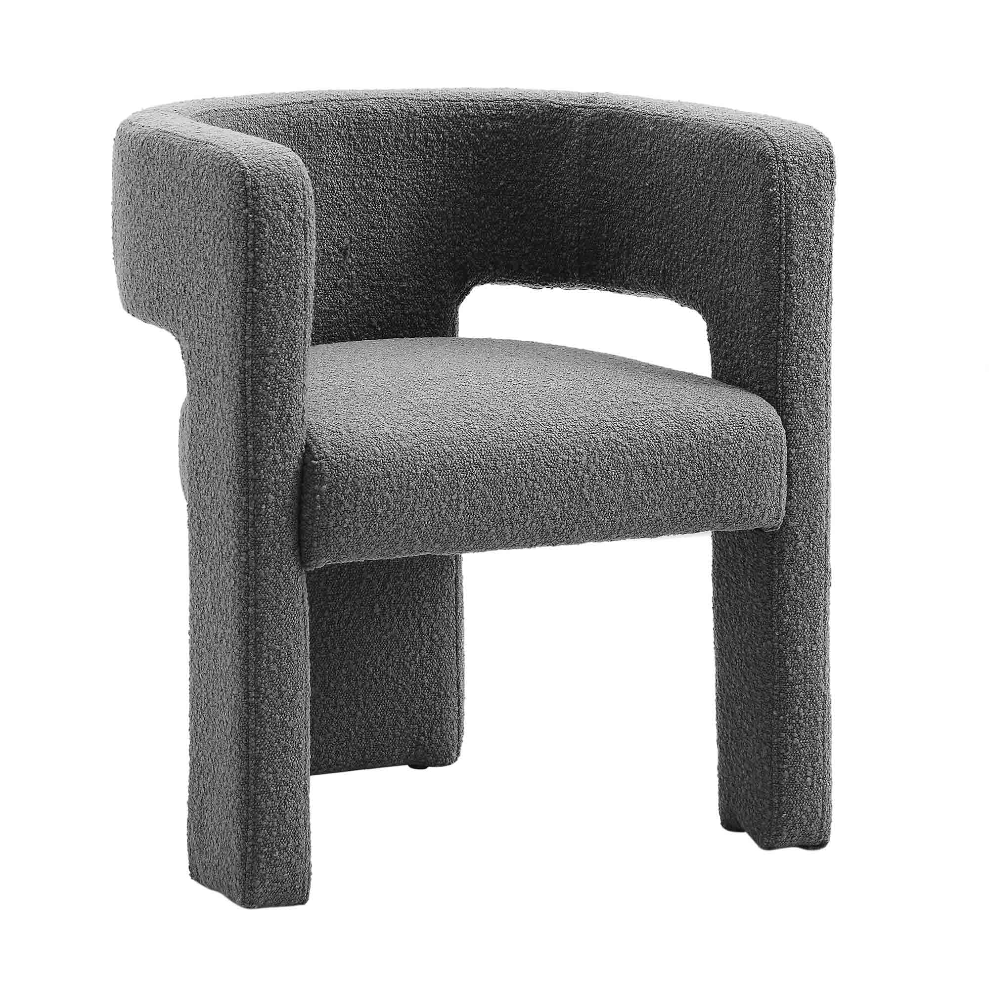 Greenwich Charcoal Boucle Dining Chair - Image 4