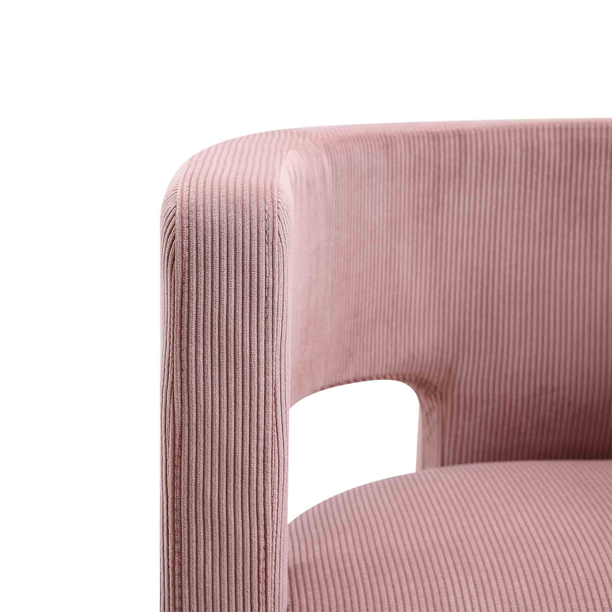 Greenwich Dusty Pink Corduroy Dining Chair - Image 10