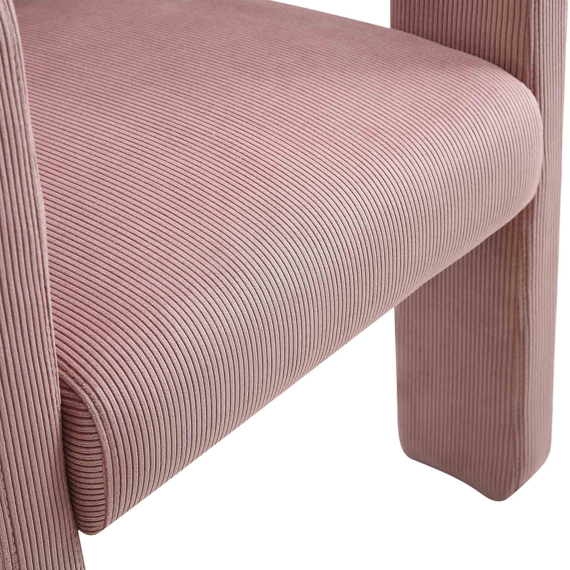 Greenwich Dusty Pink Corduroy Dining Chair - Image 11
