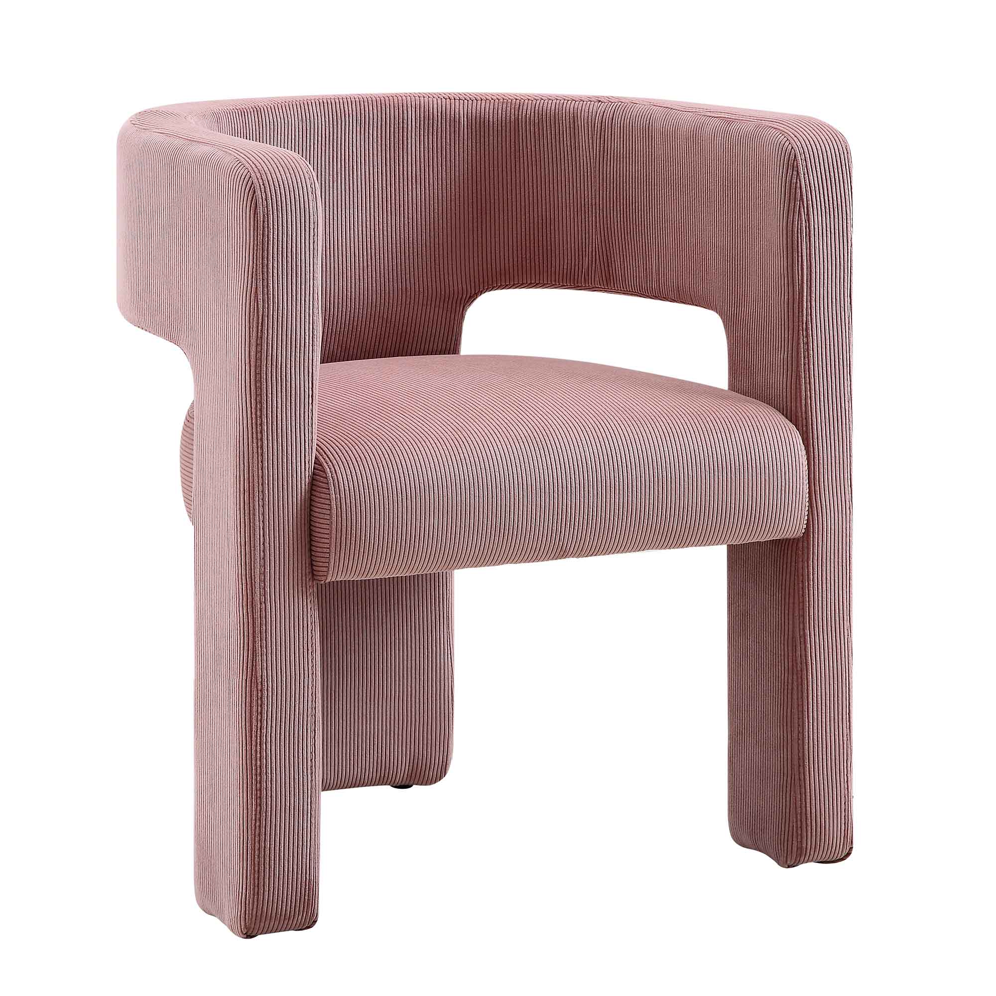 Greenwich Dusty Pink Corduroy Dining Chair - Image 4