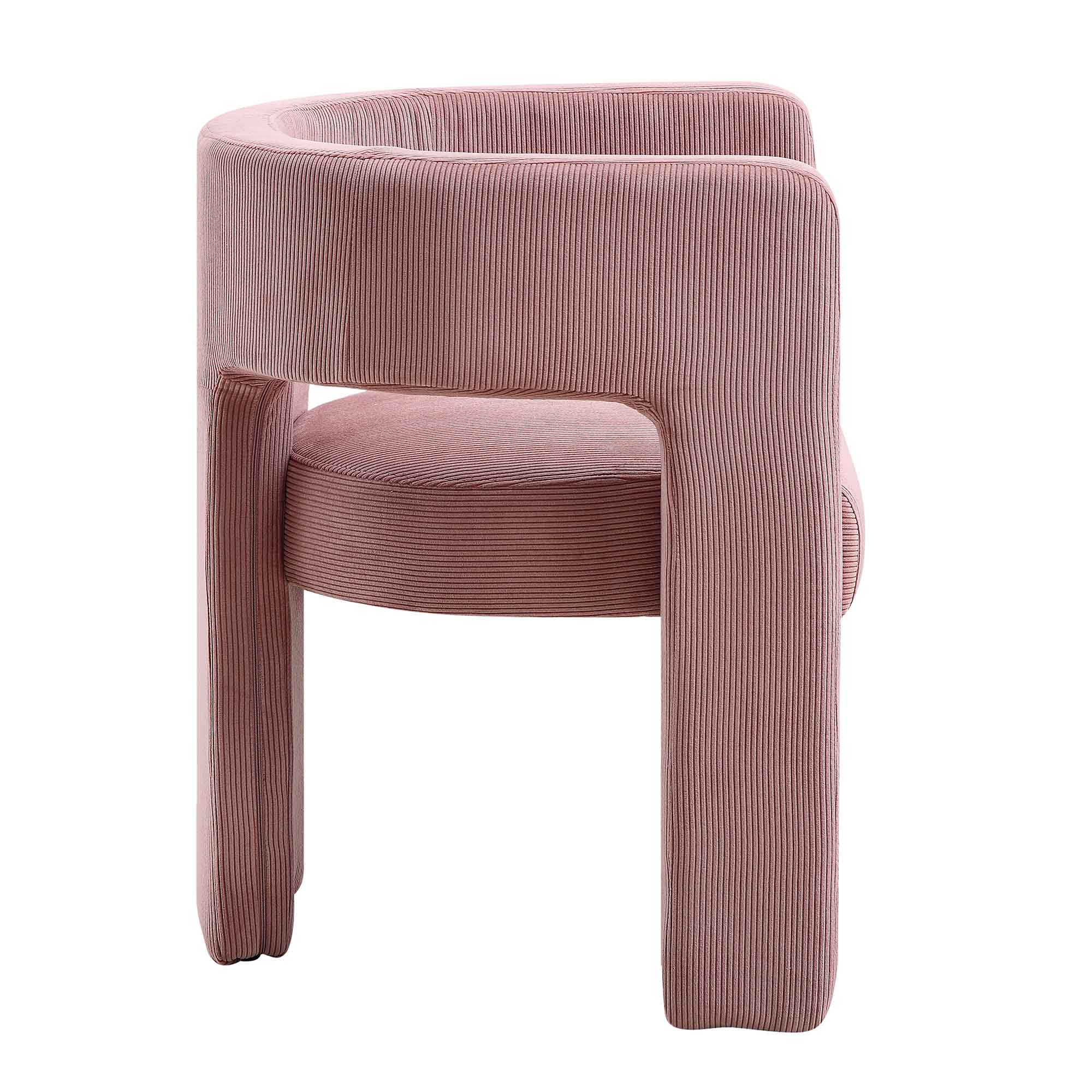 Greenwich Dusty Pink Corduroy Dining Chair - Image 6