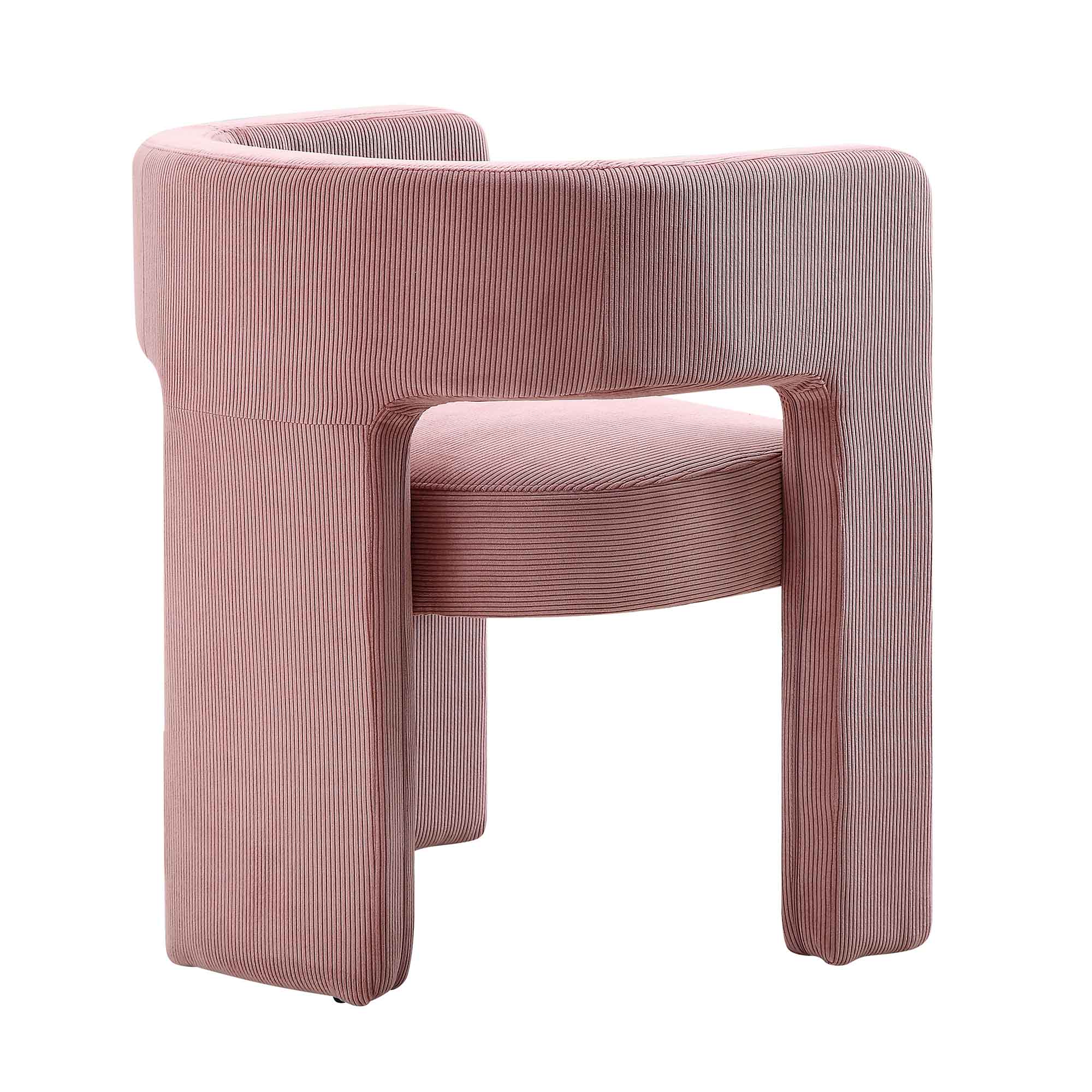 Greenwich Dusty Pink Corduroy Dining Chair - Image 7
