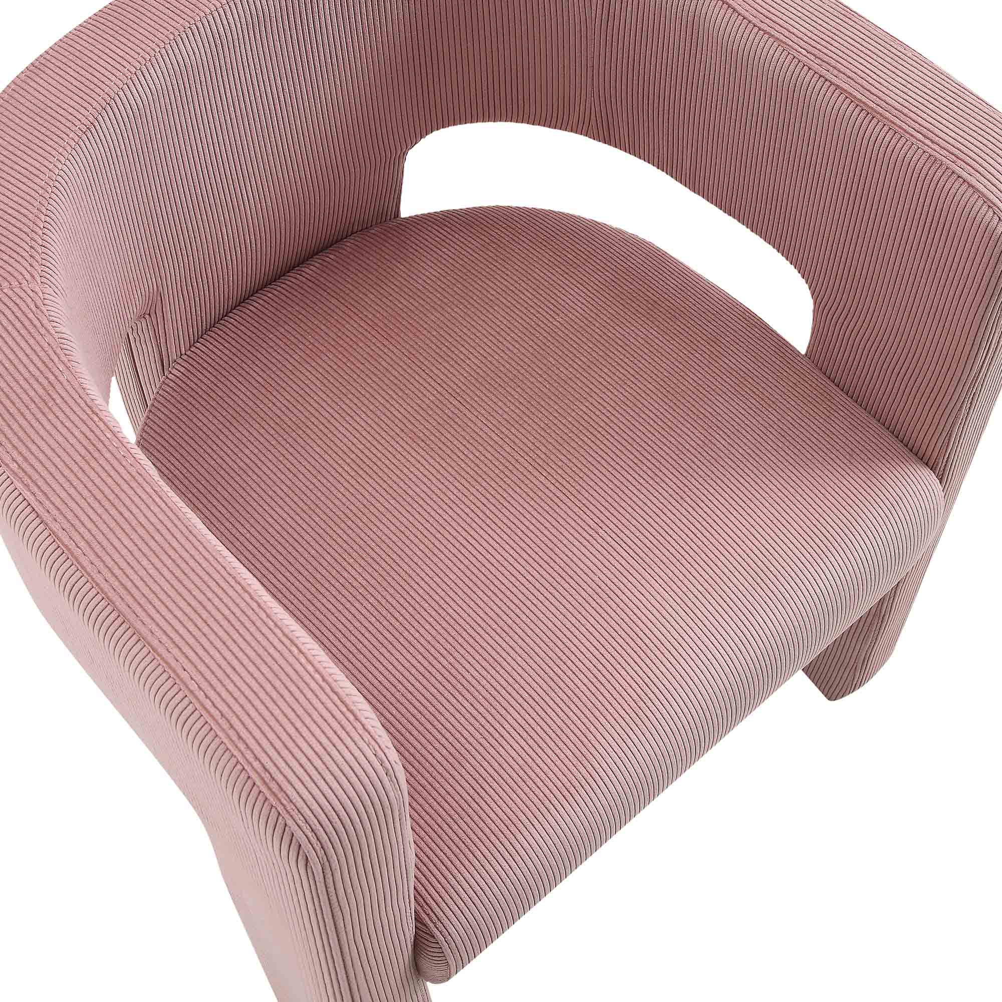 Greenwich Dusty Pink Corduroy Dining Chair - Image 8
