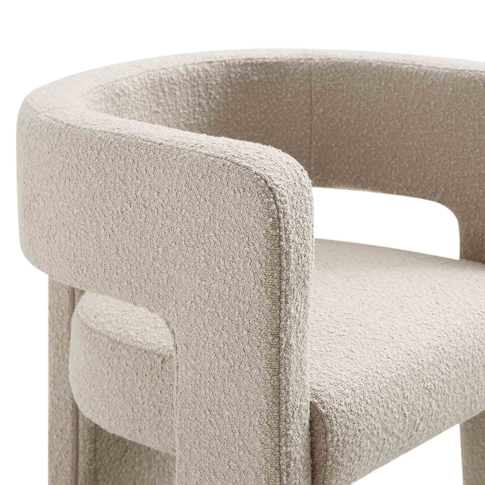 Greenwich Light Taupe Boucle Dining Chair - Image 10