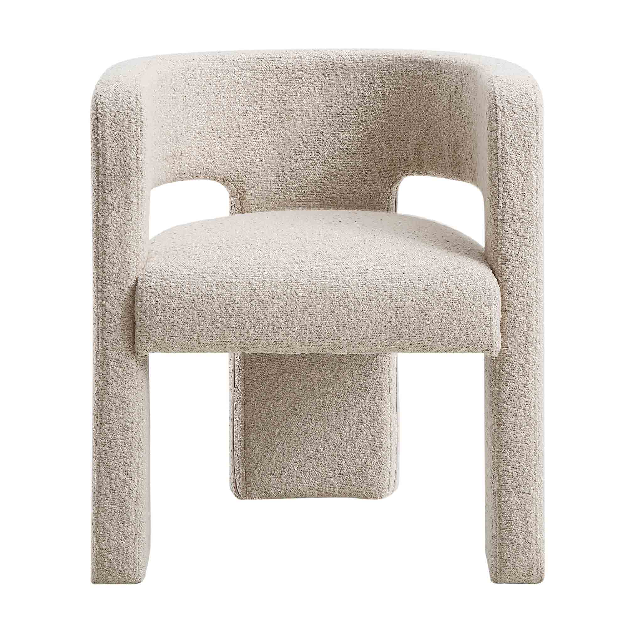 Greenwich Light Taupe Boucle Dining Chair - Image 3