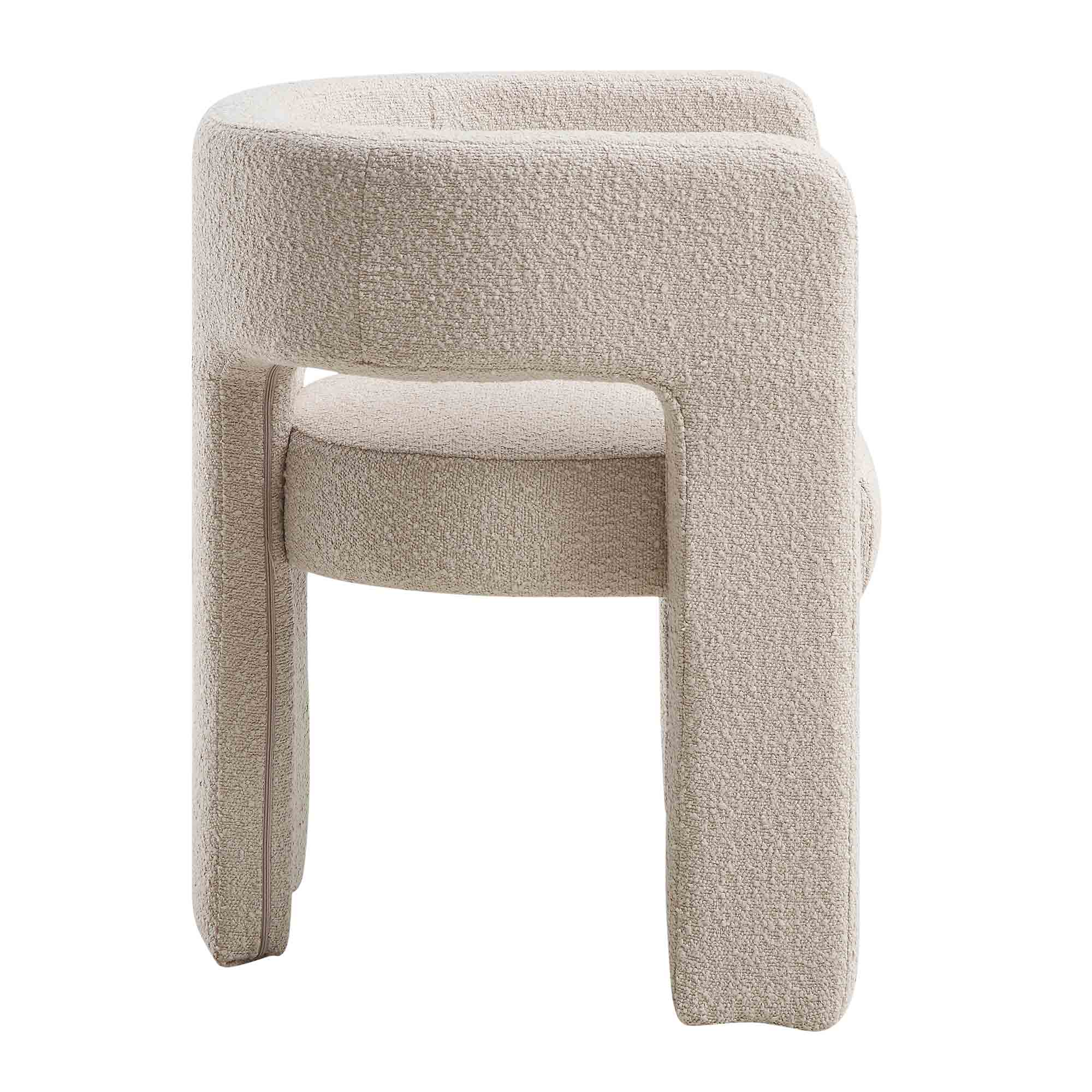Greenwich Light Taupe Boucle Dining Chair - Image 6