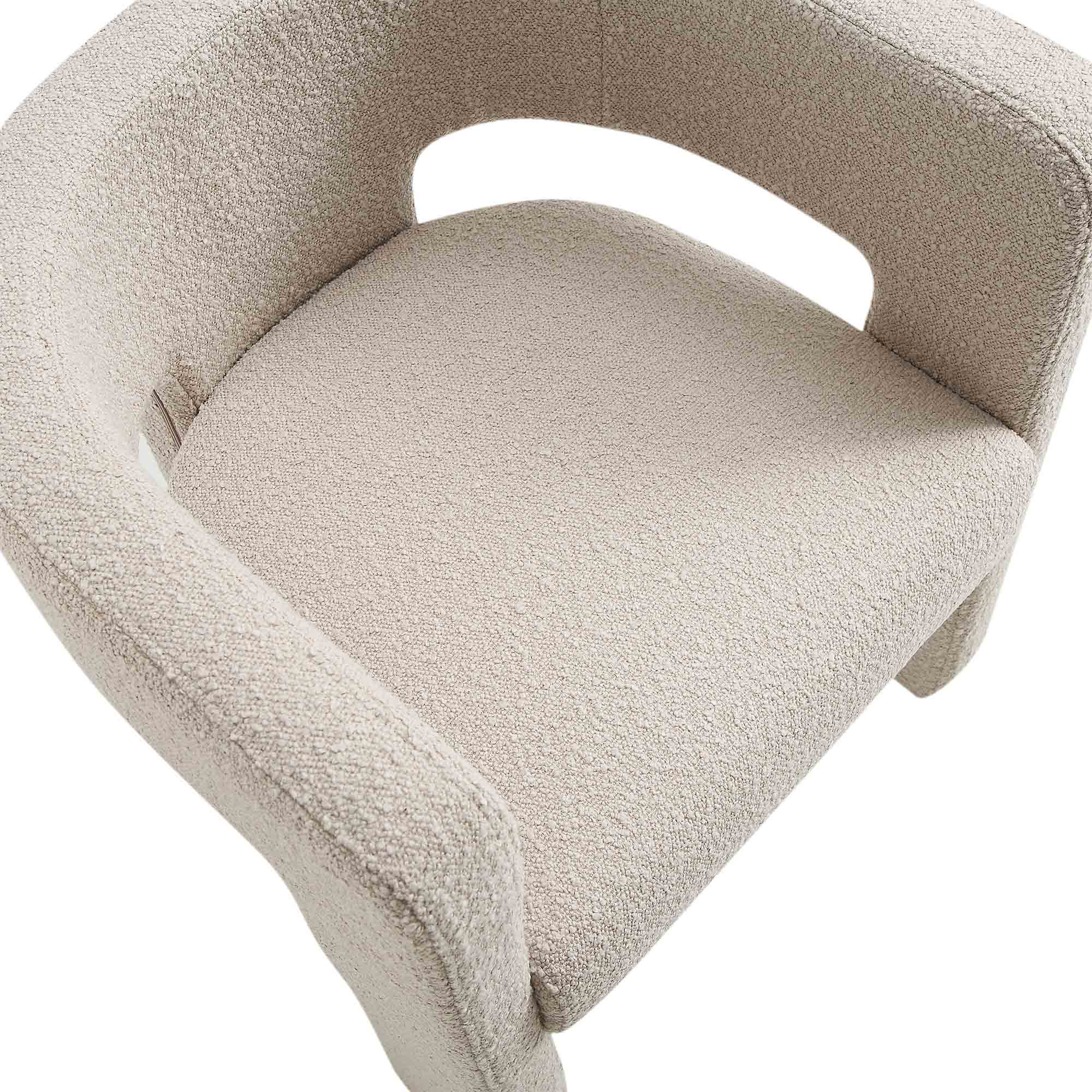 Greenwich Light Taupe Boucle Dining Chair - Image 8