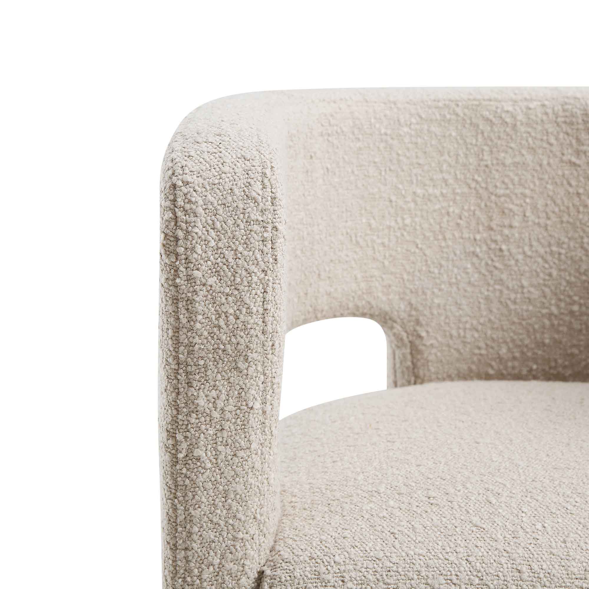 Greenwich Light Taupe Boucle Dining Chair - Image 9