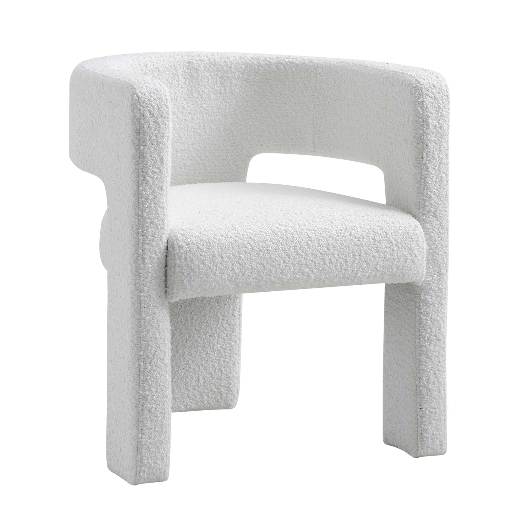 Greenwich White Boucle Dining Chair - Image 4