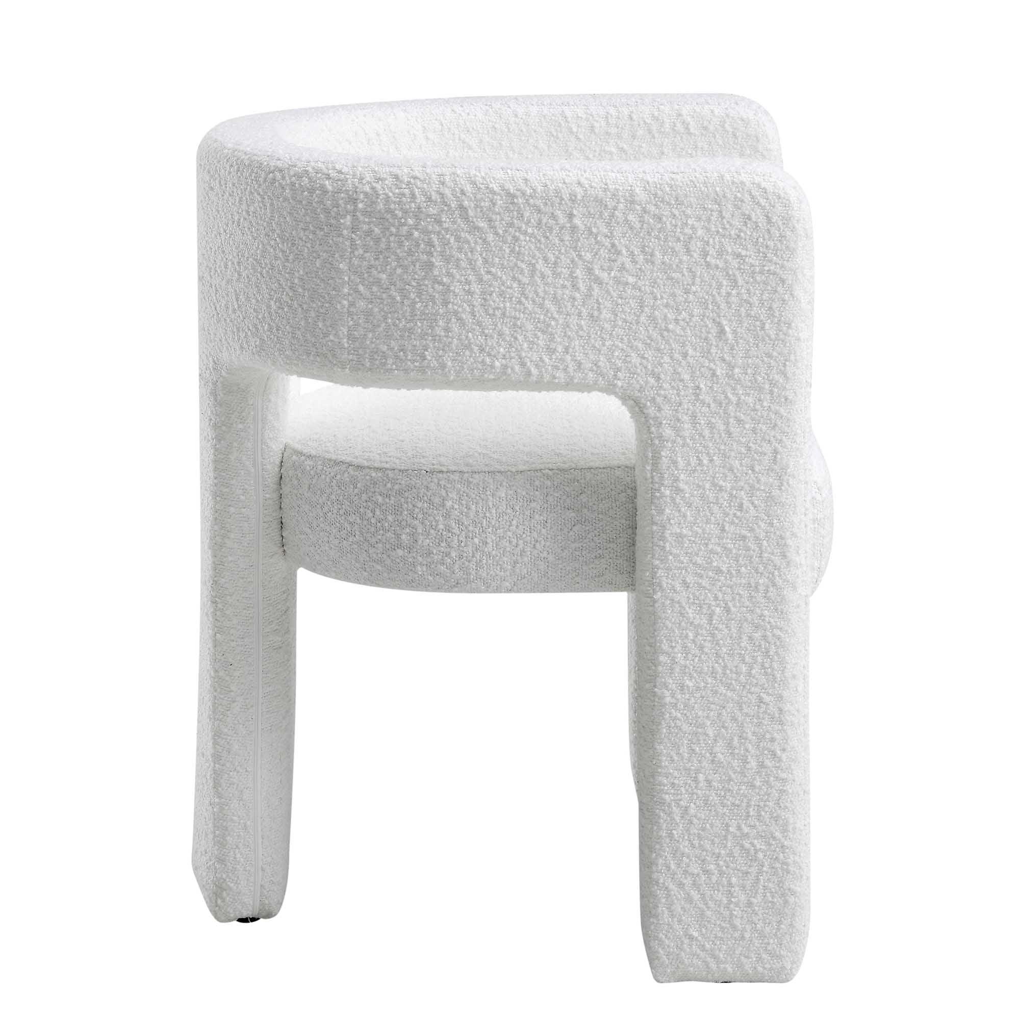 Greenwich White Boucle Dining Chair - Image 6