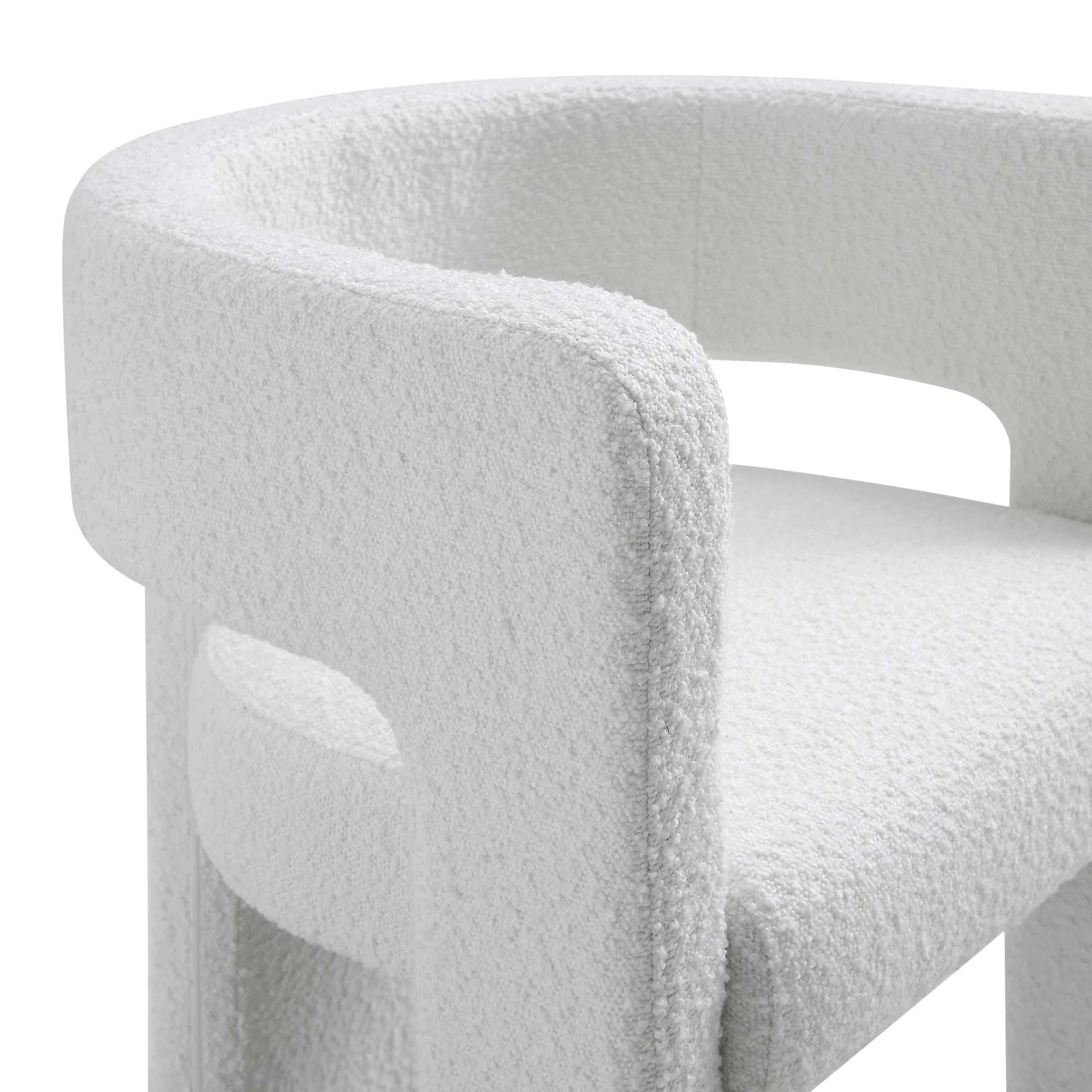 Greenwich White Boucle Dining Chair - Image 9