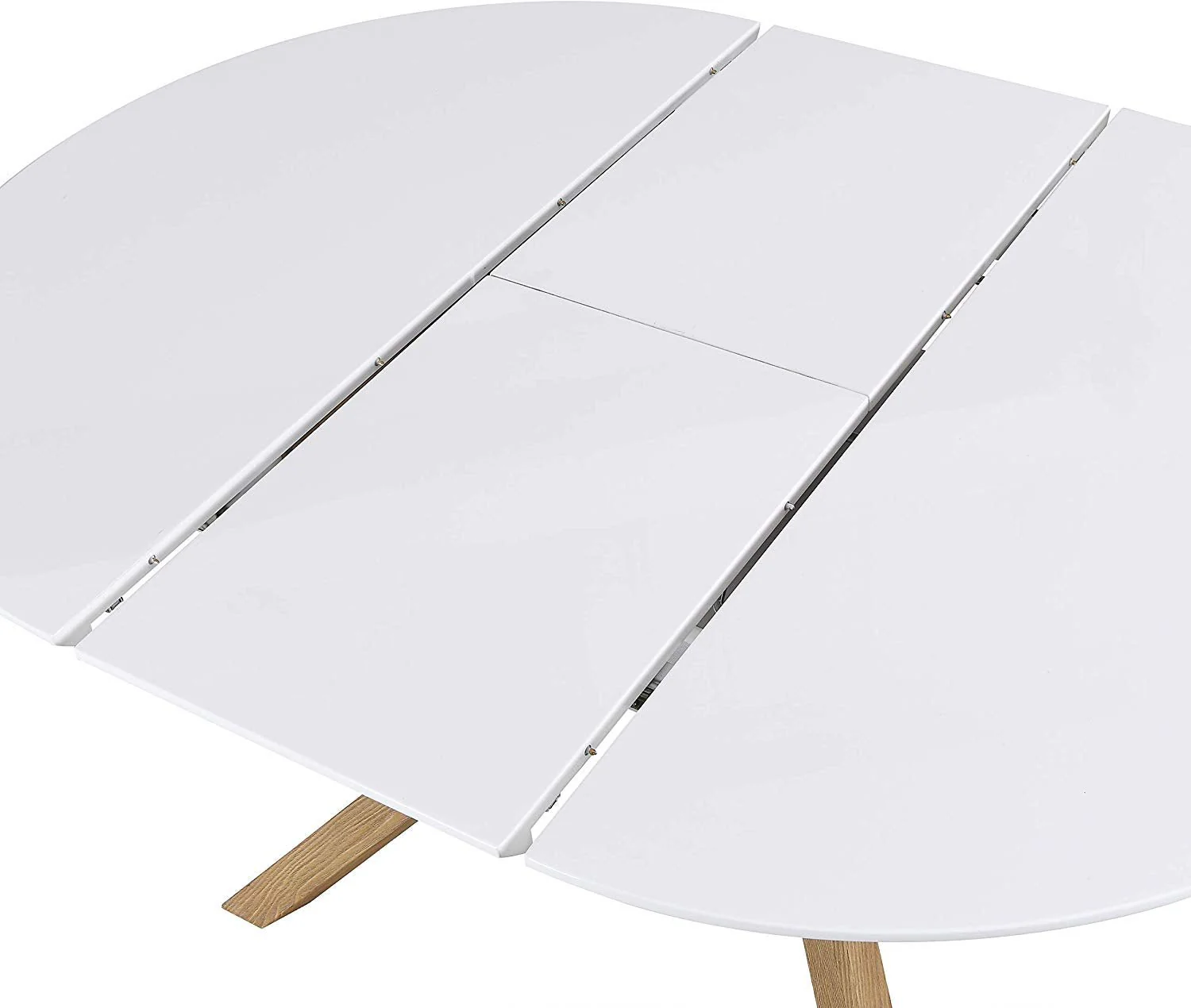 Grenchen Round to Oval 4 to 6-Seater White High Gloss Extendable Dining Table - Image 6