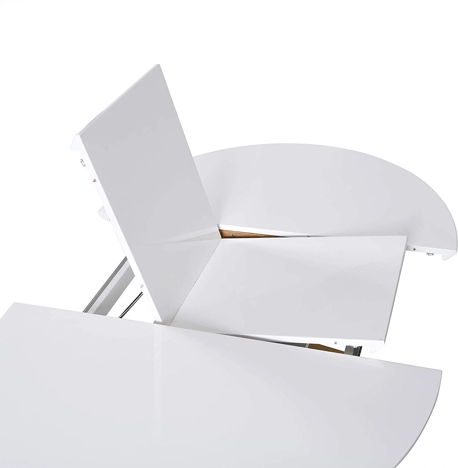 Grenchen Round to Oval 4 to 6-Seater White High Gloss Extendable Dining Table - Image 7