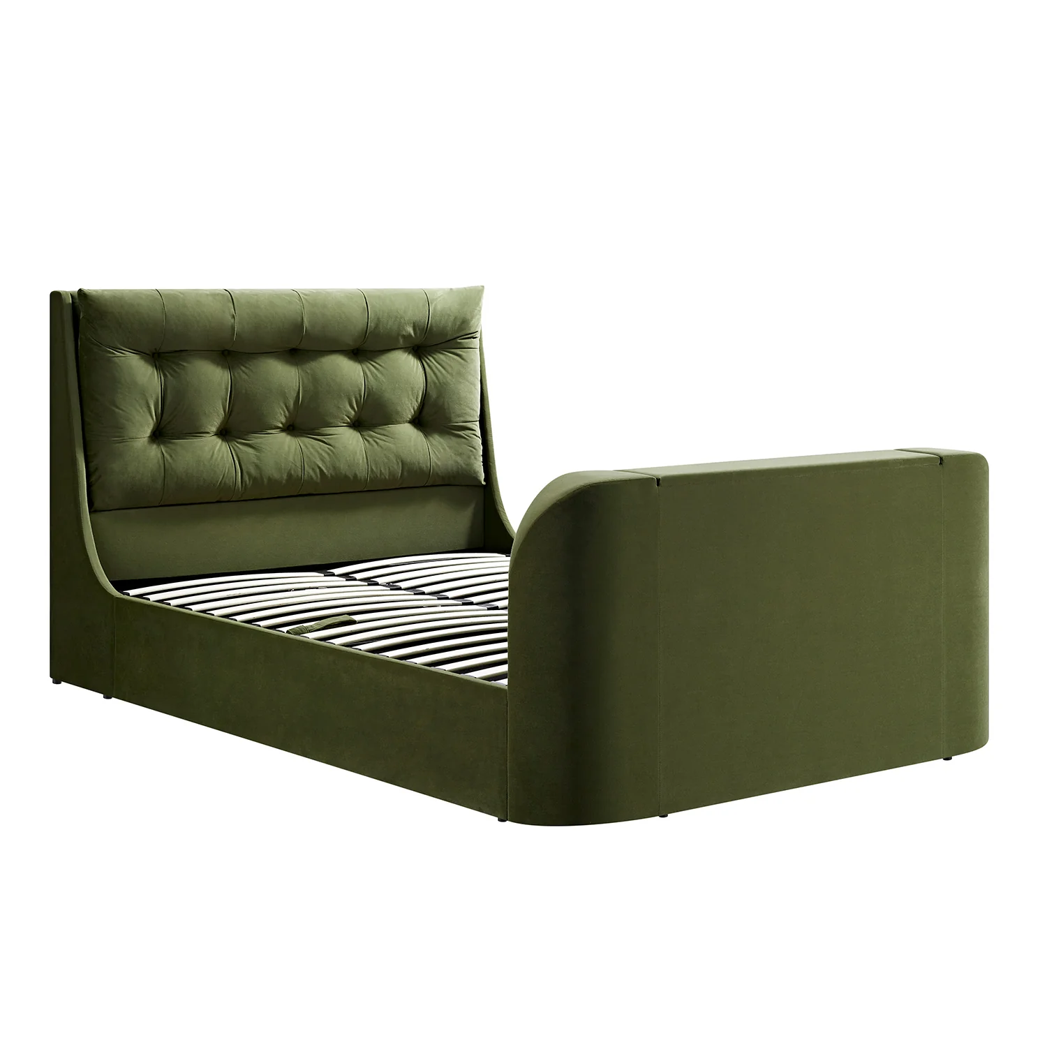 Hadley Moss Green Velvet Ottoman TV Bed - Image 13