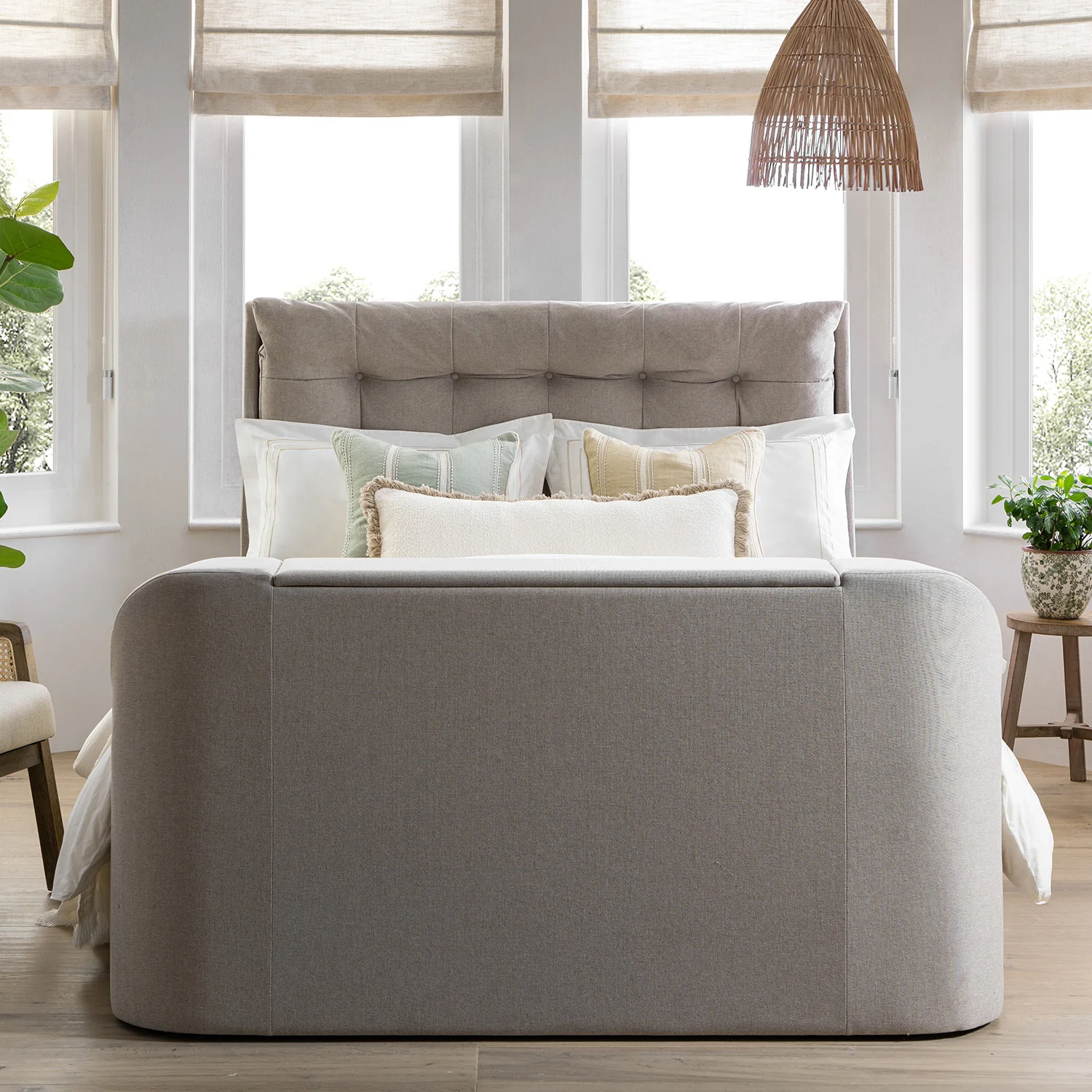 Hadley Stone Fabric Ottoman TV Bed - Image 3