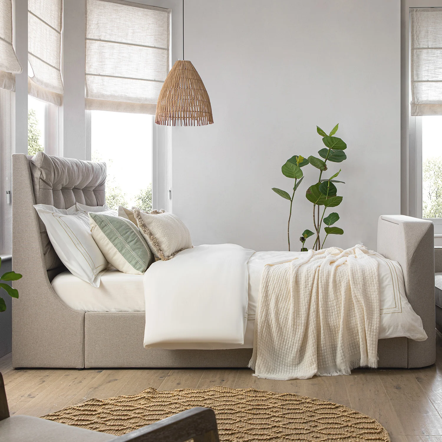 Hadley Stone Fabric Ottoman TV Bed - Image 4