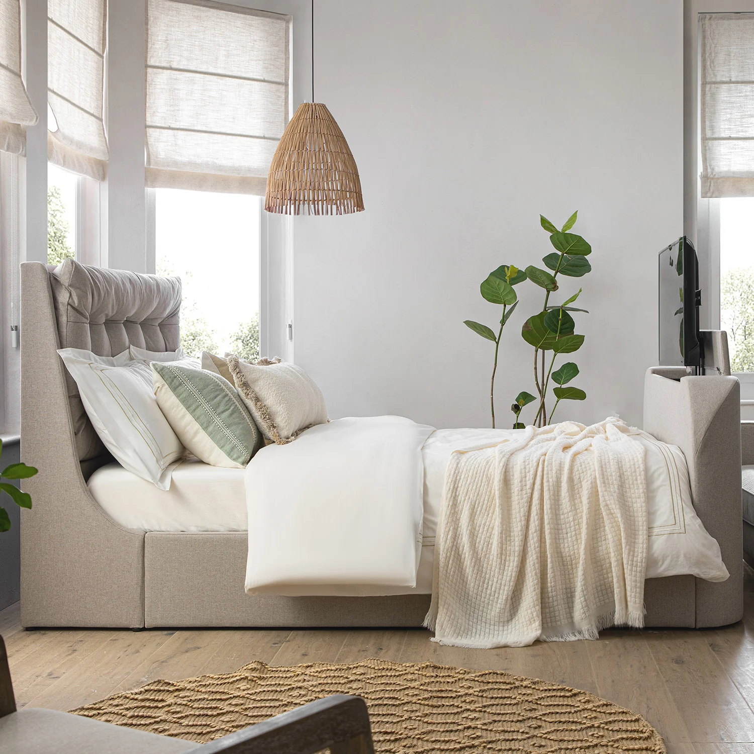 Hadley Stone Fabric Ottoman TV Bed - Image 5