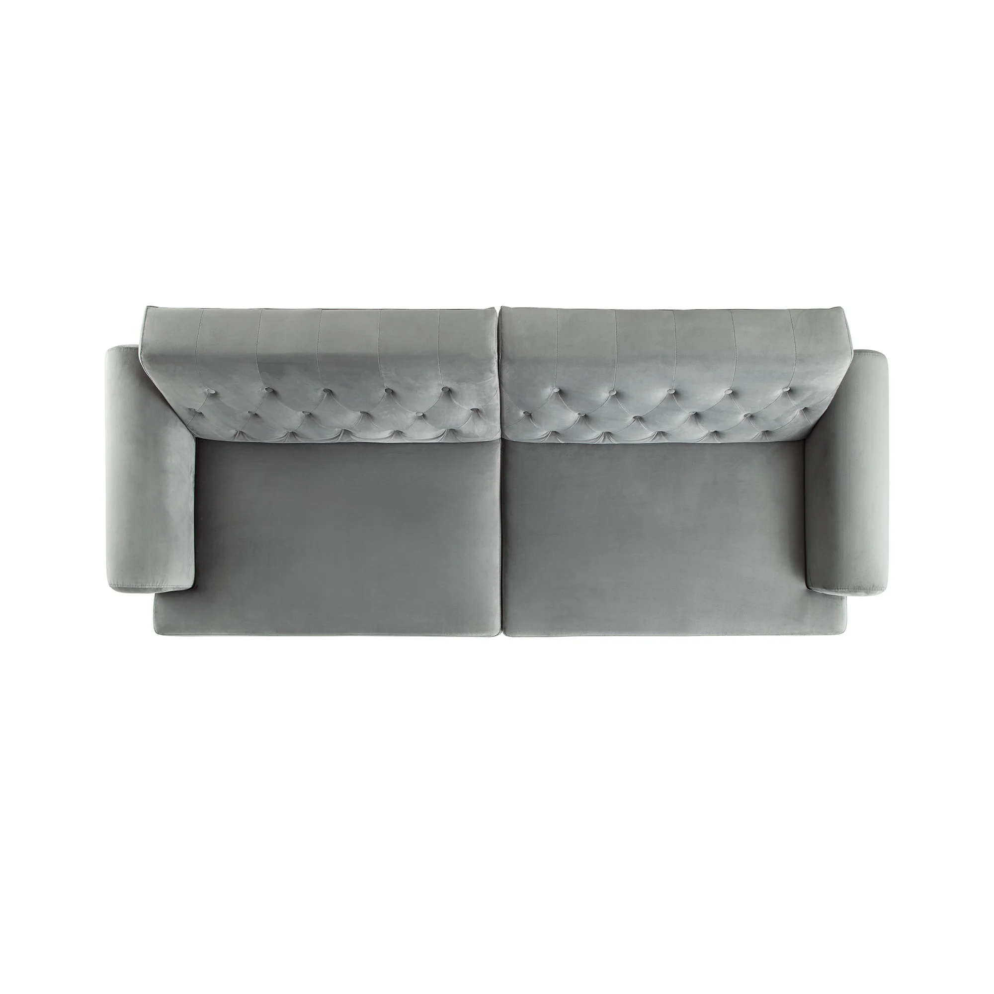 Hanney 3-Seater Chesterfield Sofabed in Grey Velvet - Image 10