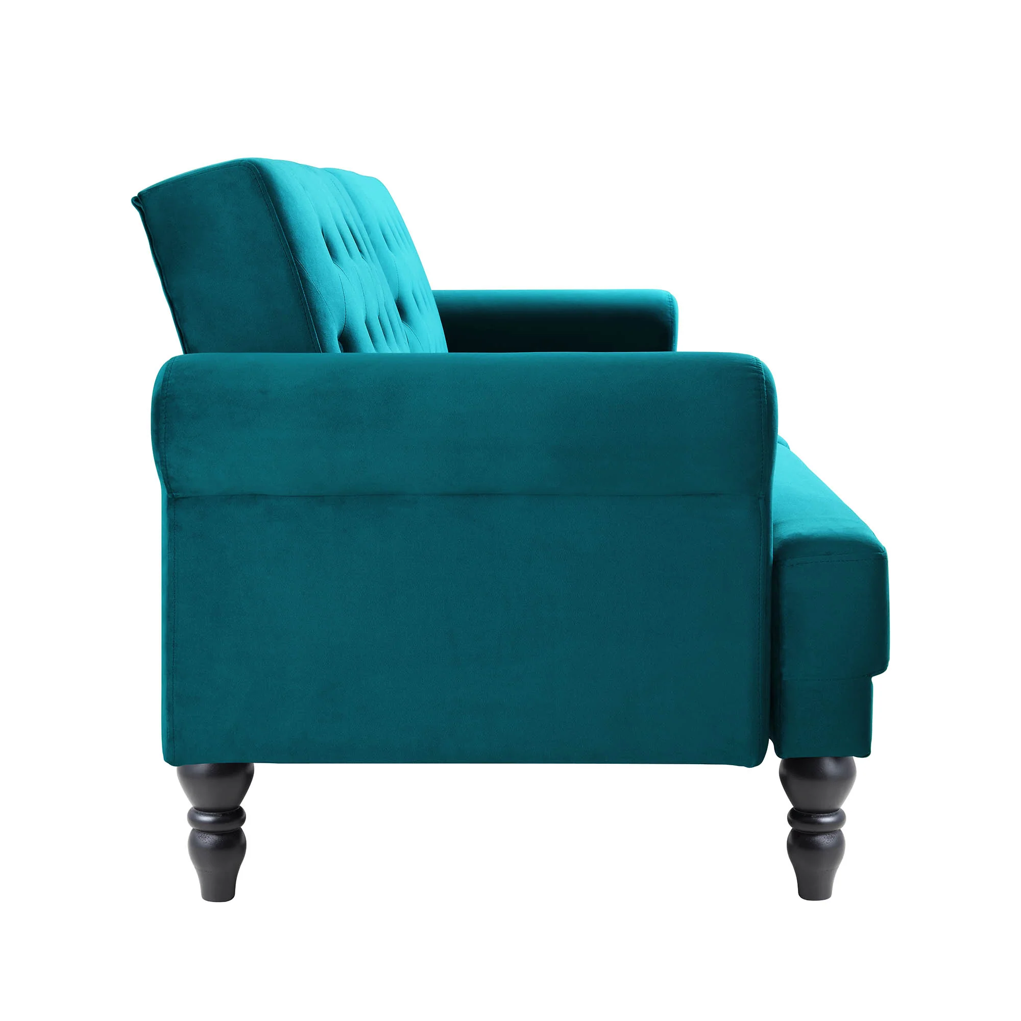 Hanney 3-Seater Chesterfield Sofabed in Teal Velvet - Image 11