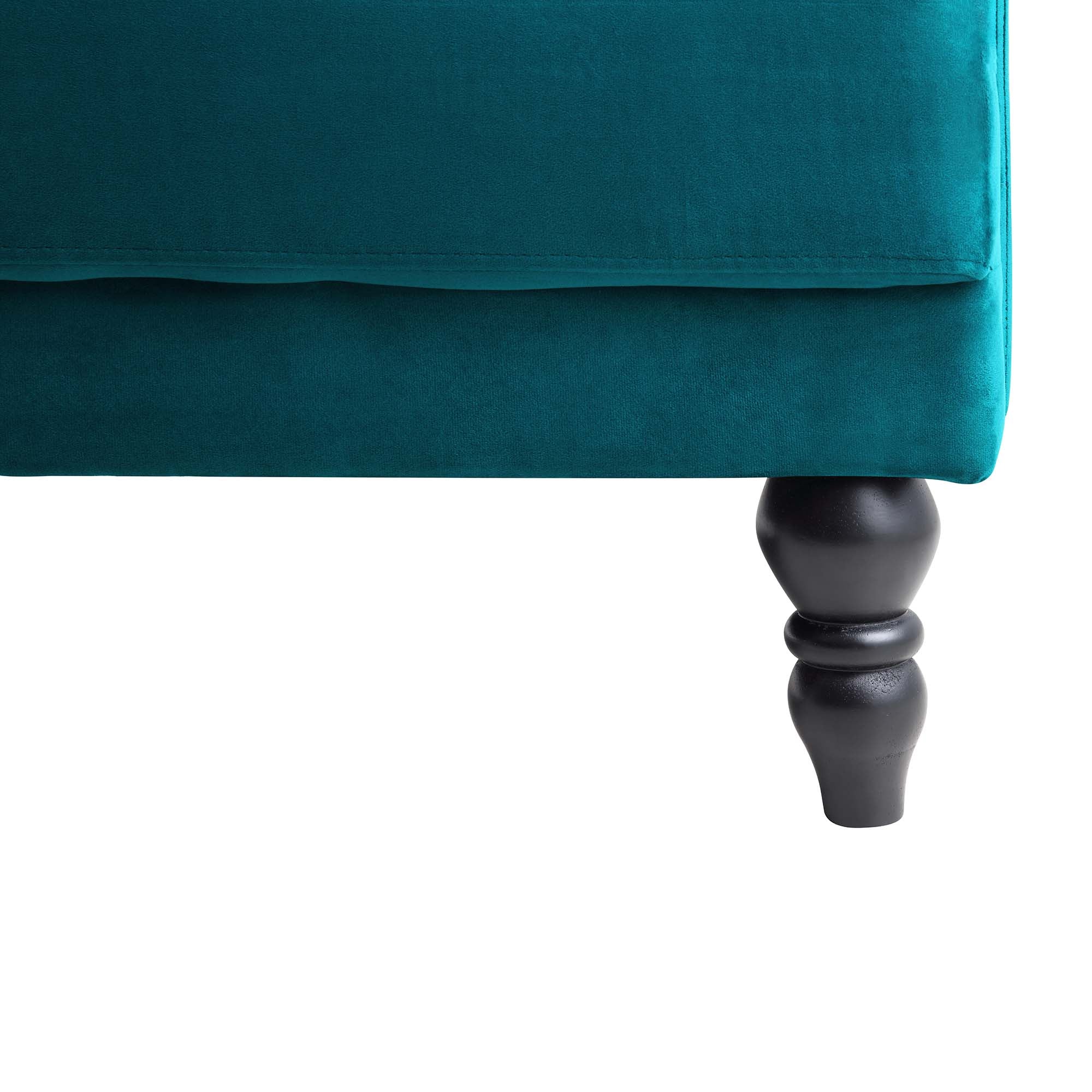 Hanney 3-Seater Chesterfield Sofabed in Teal Velvet - Image 17