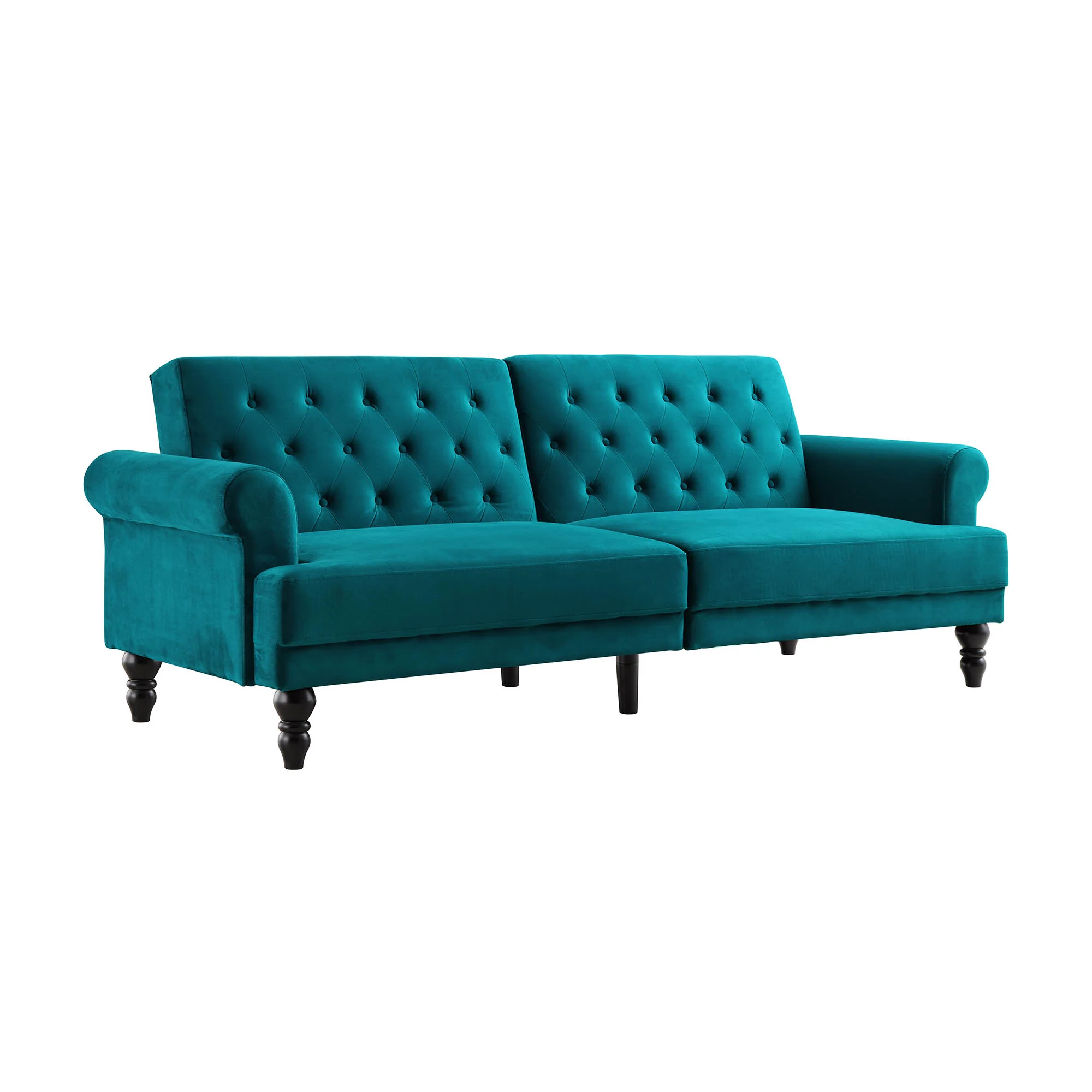 Hanney 3-Seater Chesterfield Sofabed in Teal Velvet - Image 5