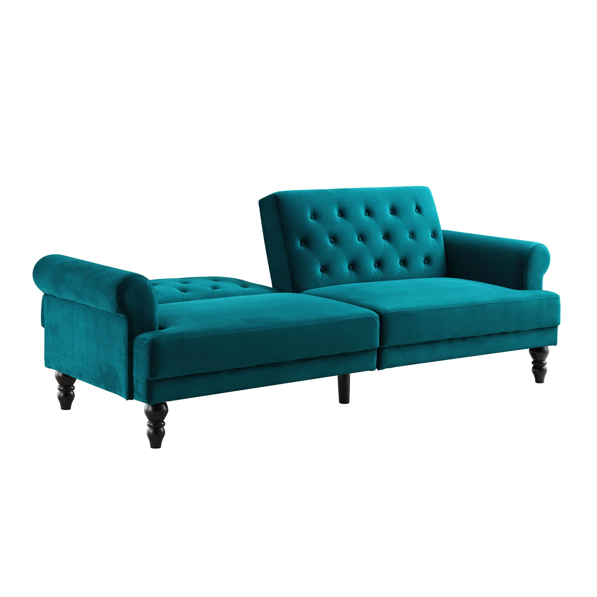 Hanney 3-Seater Chesterfield Sofabed in Teal Velvet - Image 8