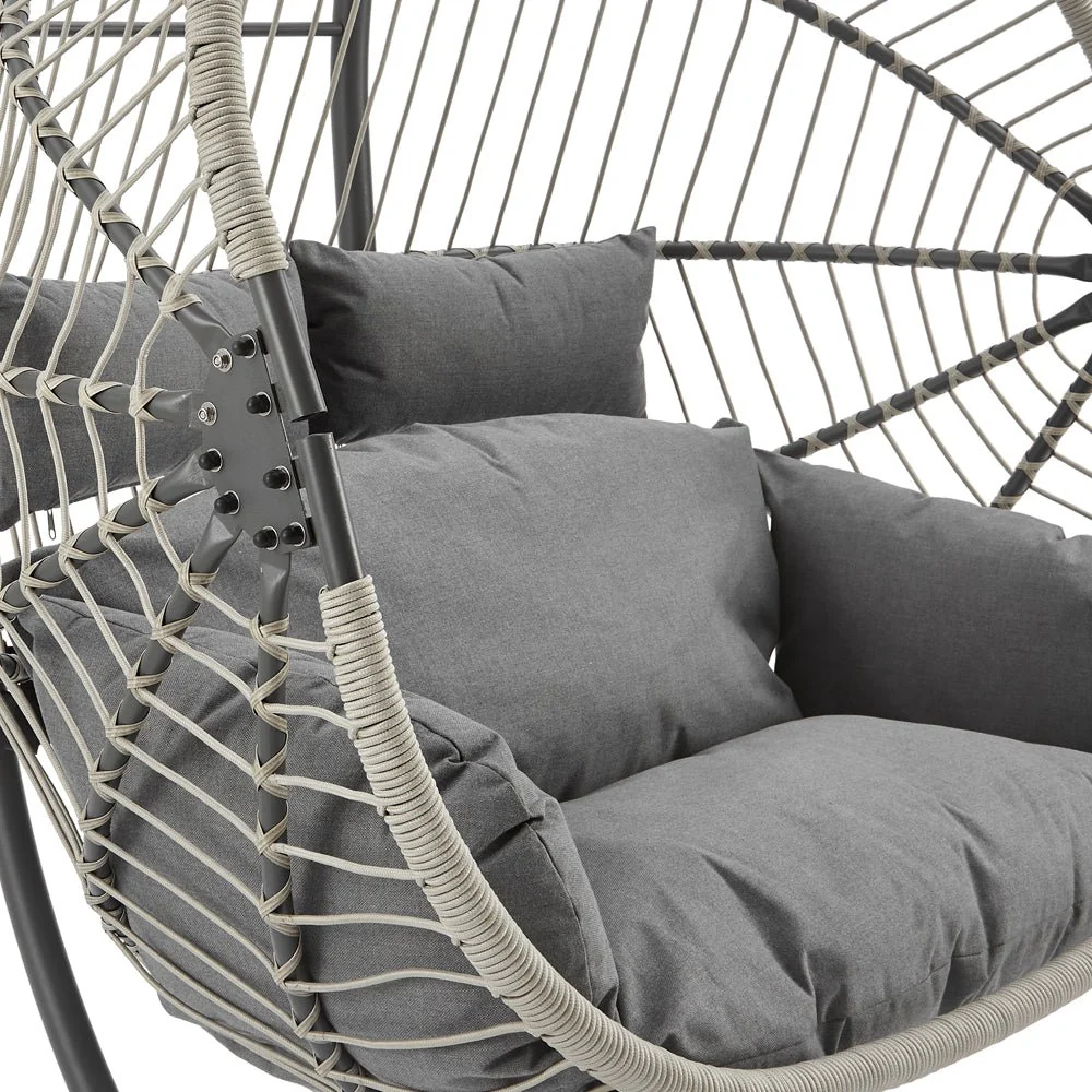 Harrington Rattan + Rope Indoor Outdoor DOUBLE Hanging Chair - Image 8