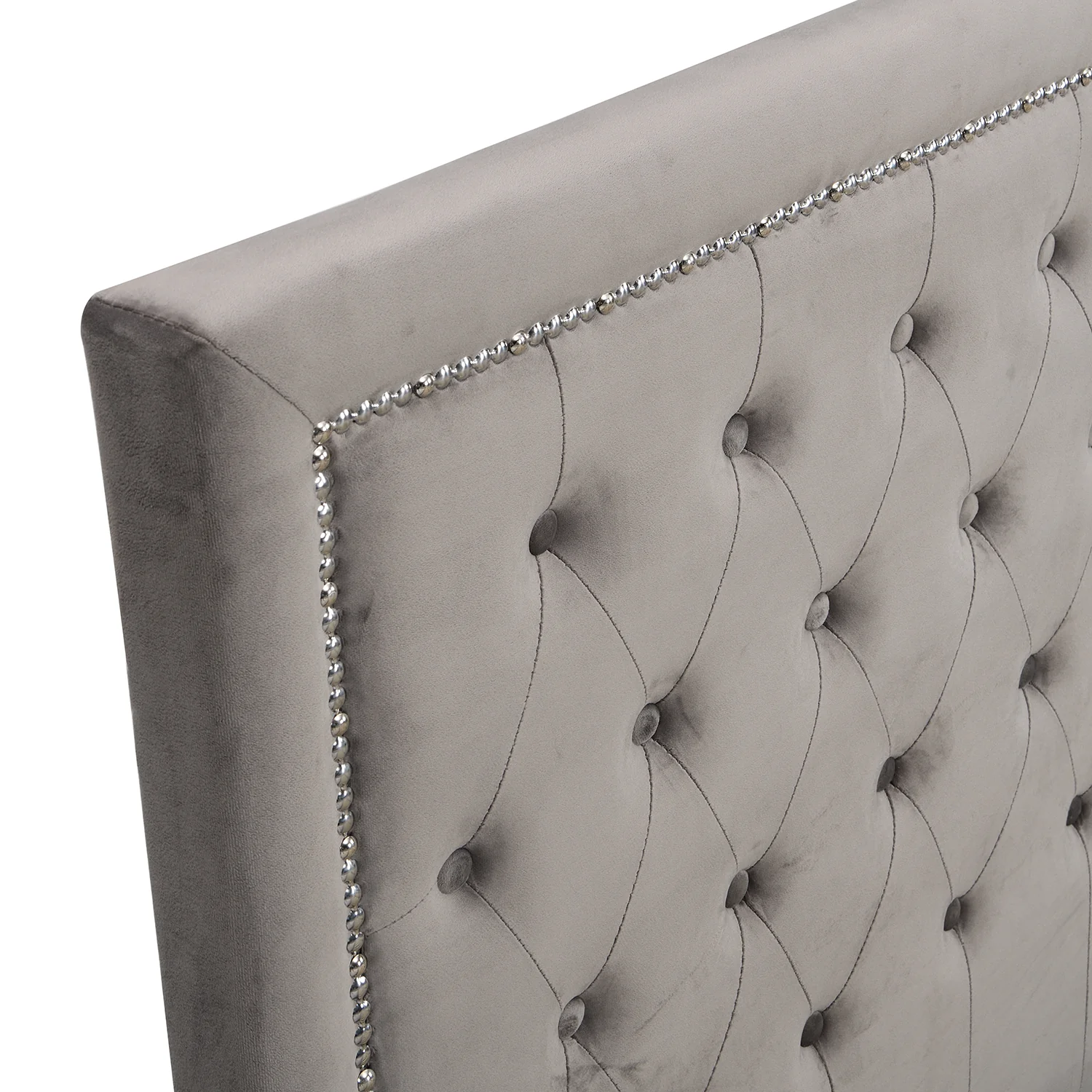 Hartwell Upholstered Ottoman Storage Bed with Deeply Buttoned Headboard (Grey Velvet) - Image 9