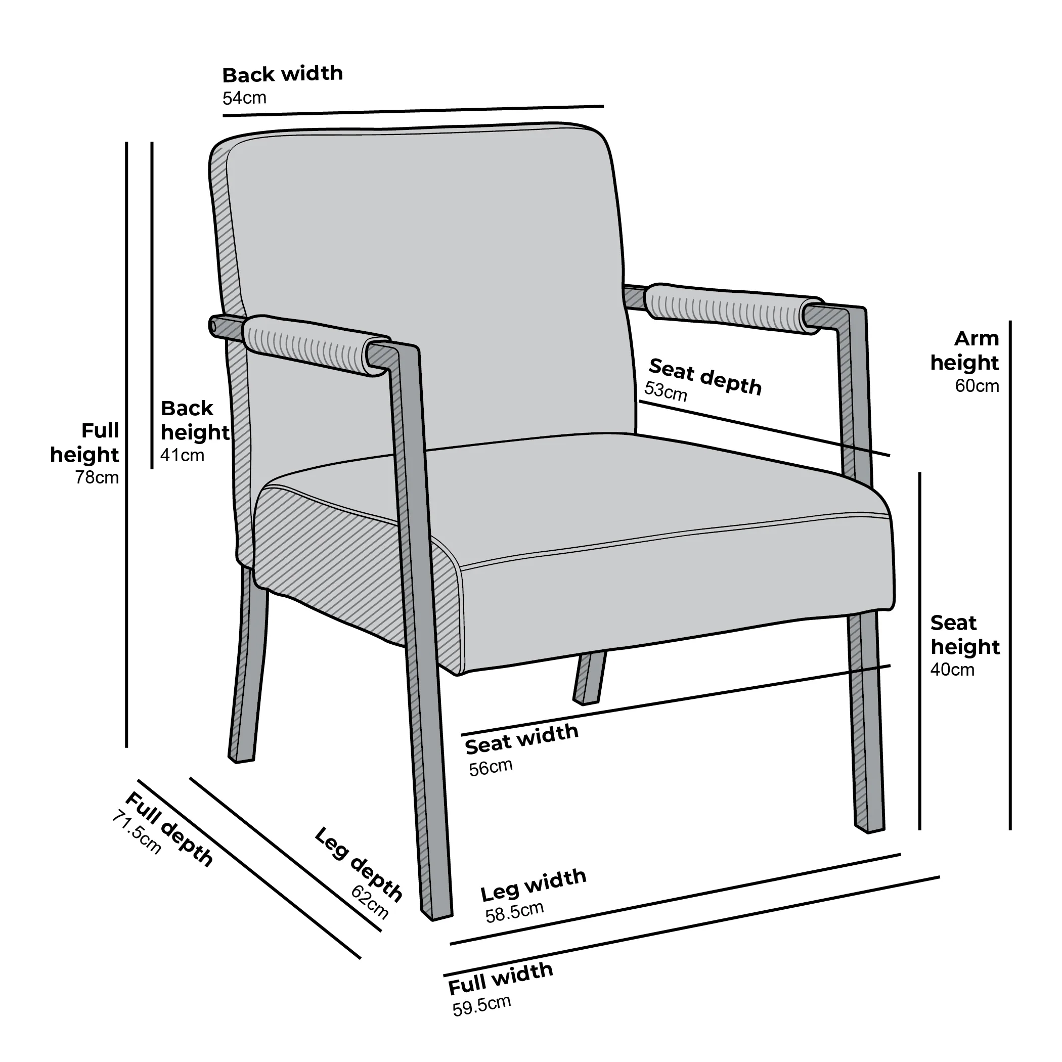 Hatton Steel Frame Boucle Accent Chair (White) - Image 8
