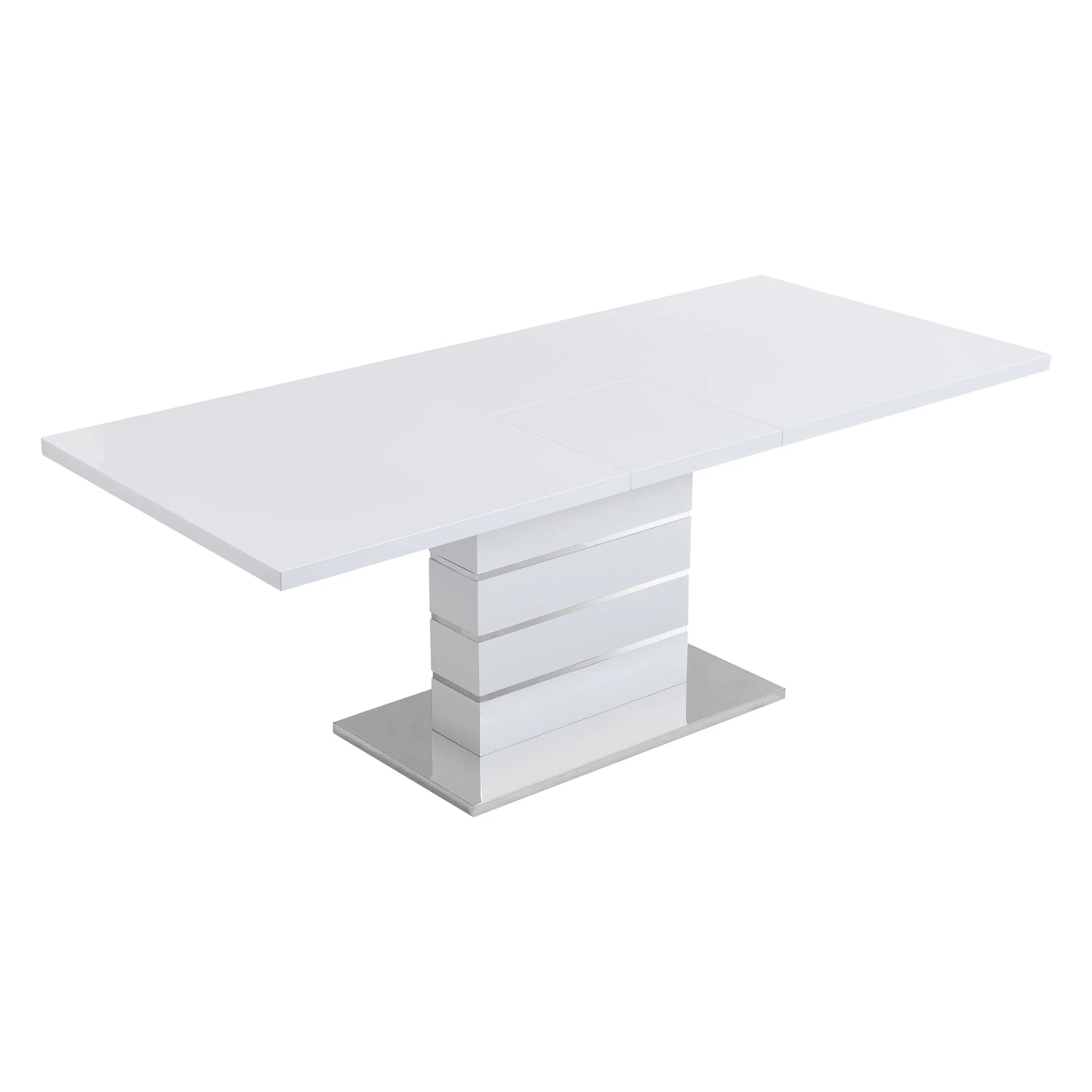 Hayne High Gloss White Extending Dining Table 6 to 8 Seater - Image 6