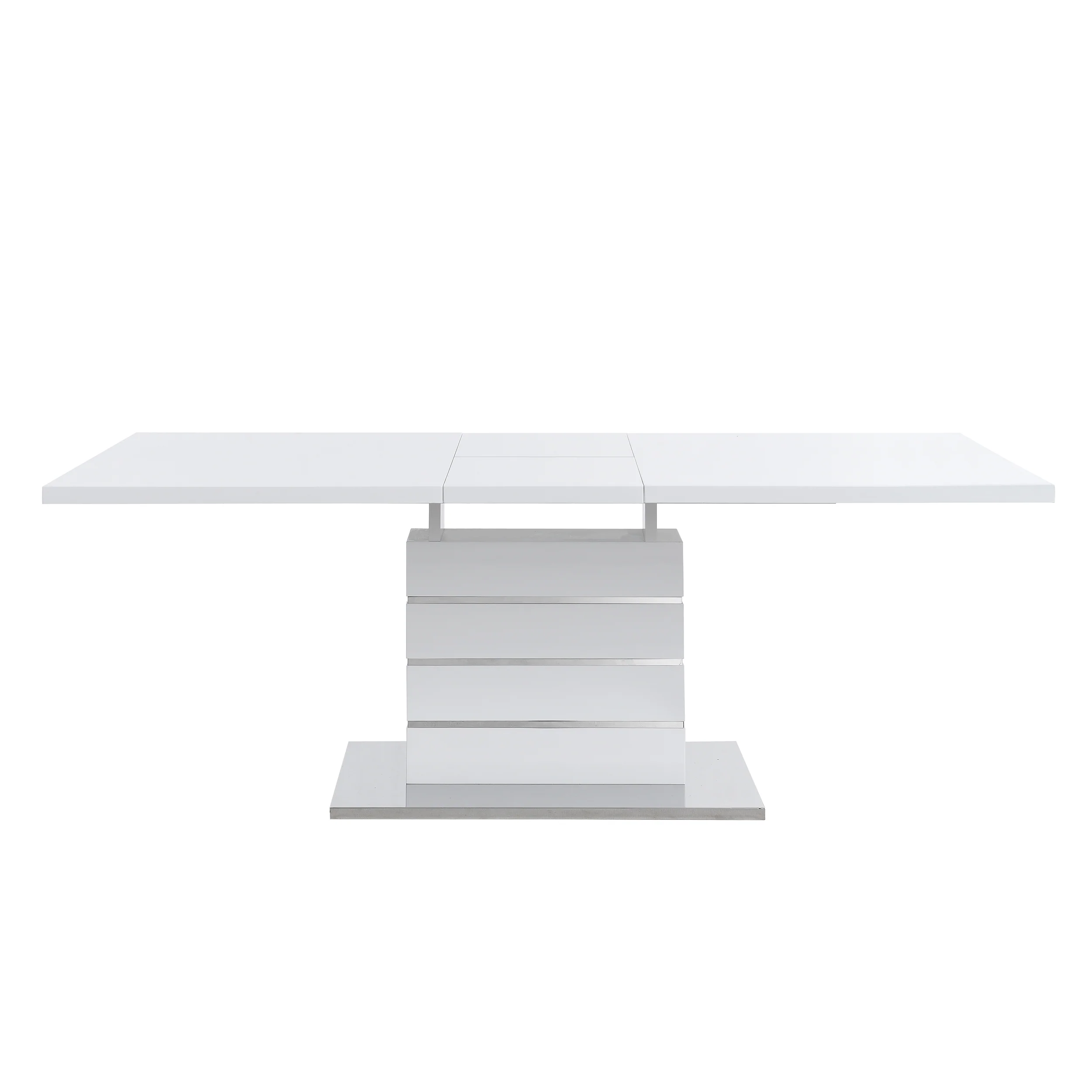 Hayne High Gloss White Extending Dining Table 6 to 8 Seater - Image 7