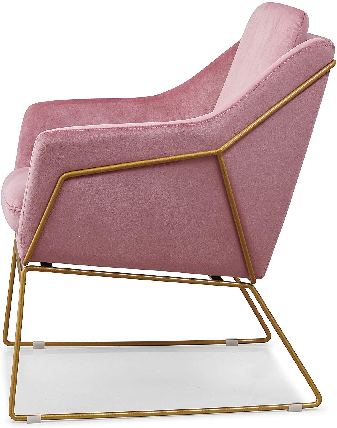 Hedy Accent Chair in Pink Velvet - Image 5