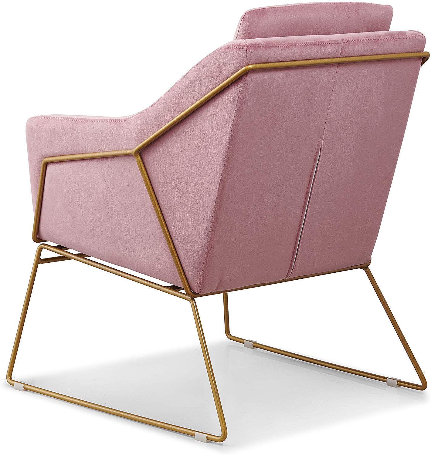 Hedy Accent Chair in Pink Velvet - Image 6