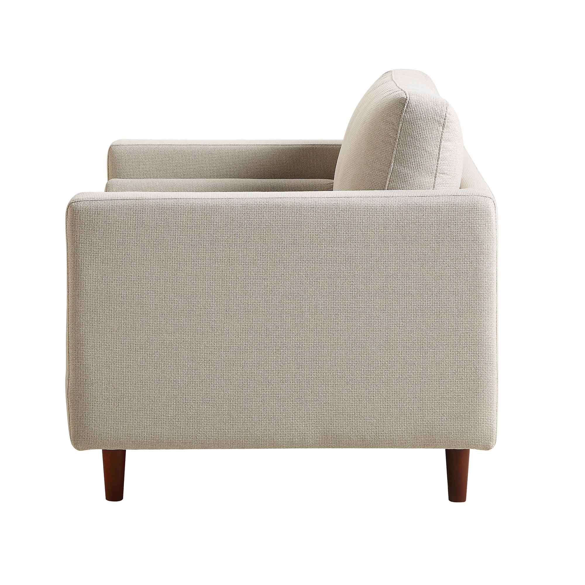 Henrietta Armchair, Beige Woven Fabric - Image 8