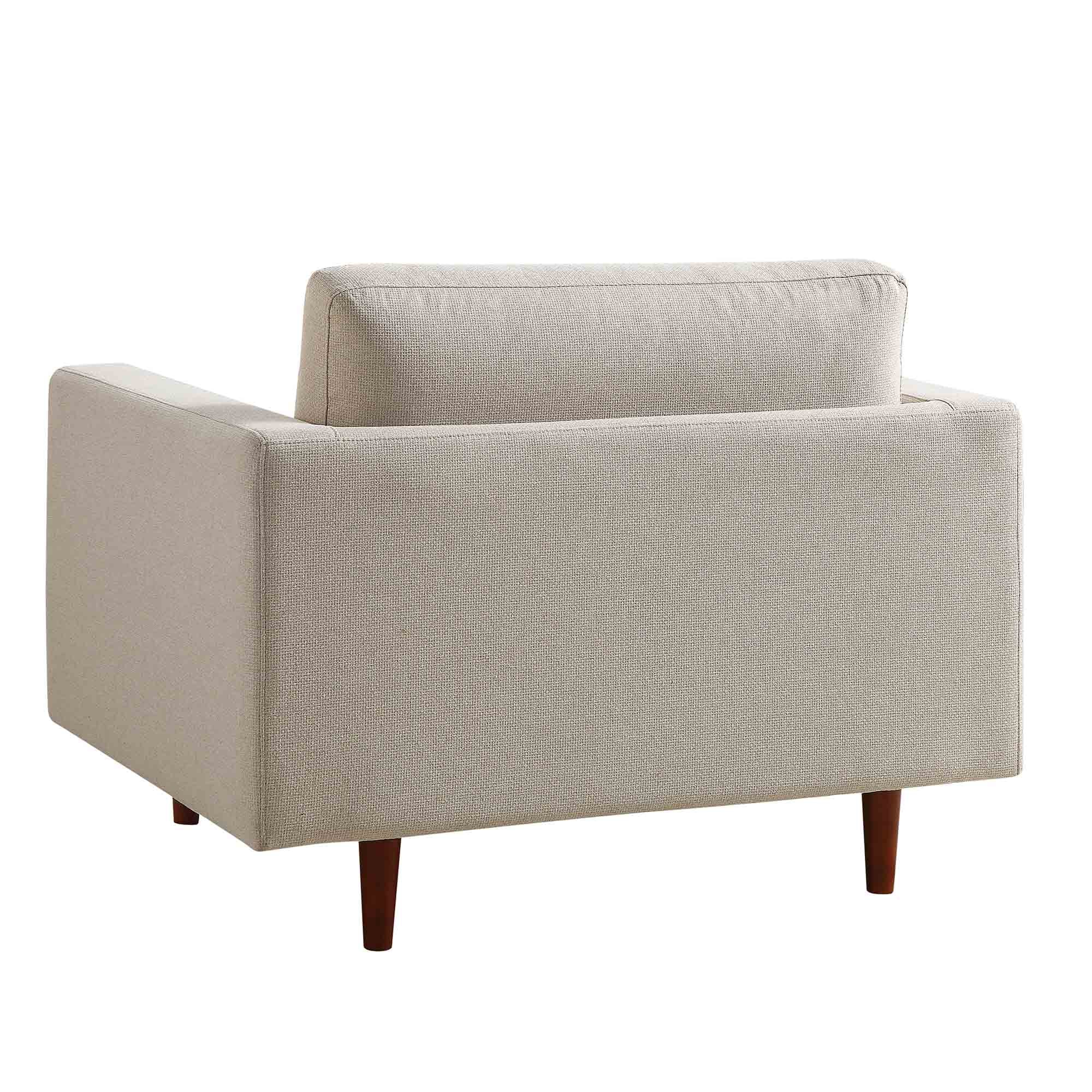 Henrietta Armchair, Beige Woven Fabric - Image 9