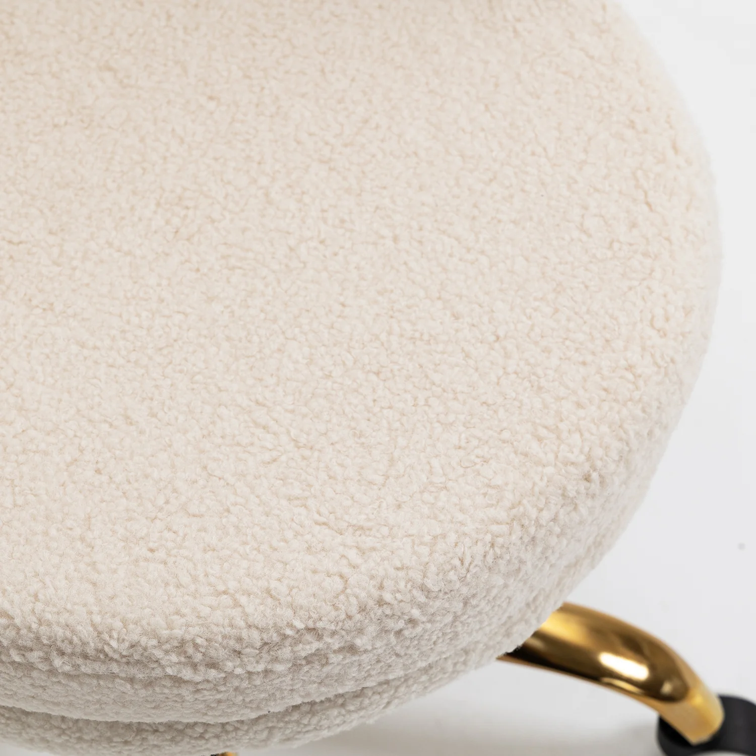 Hepburn Scalloped Swivel Chair (Ecru Boucle) - Image 10