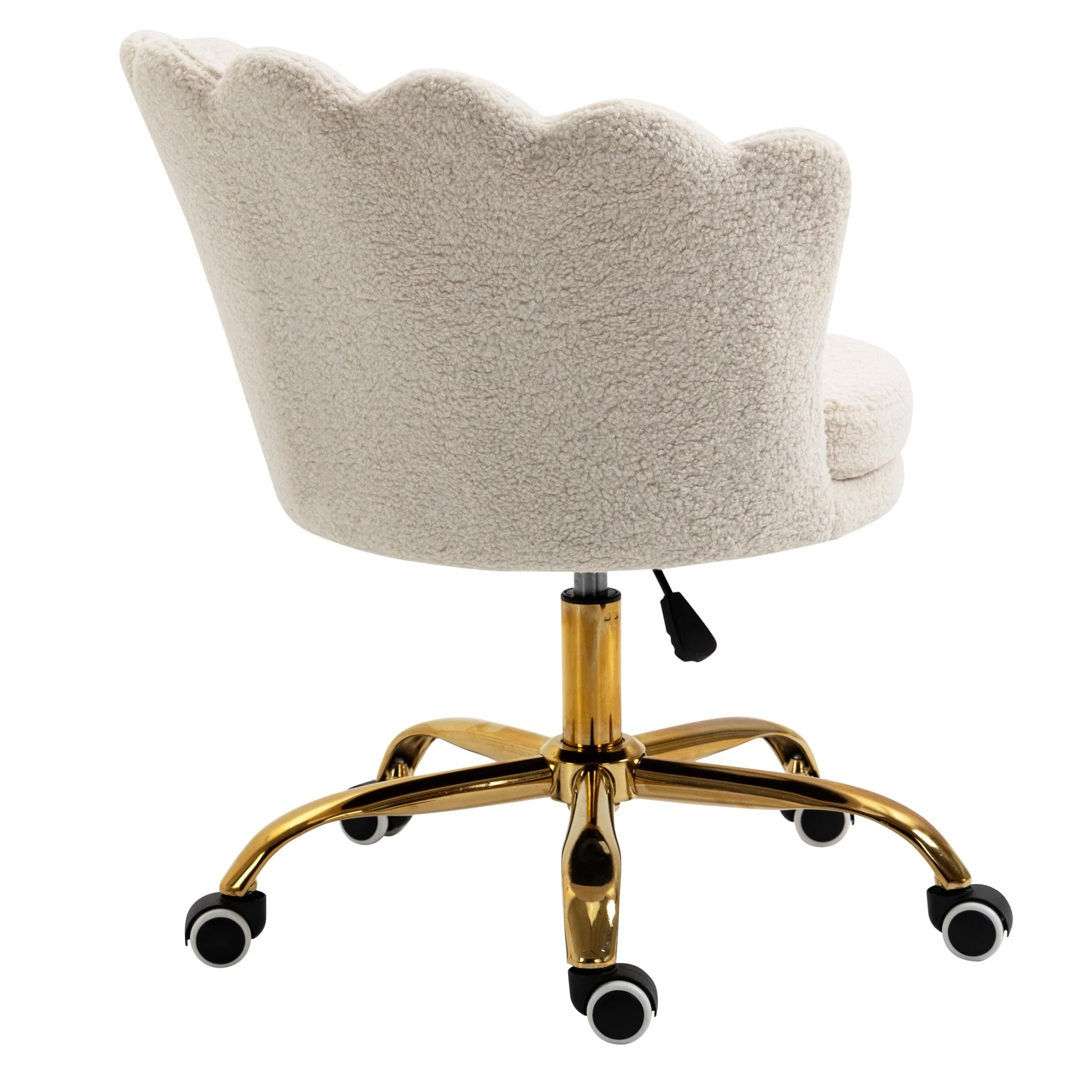 Hepburn Scalloped Swivel Chair (Ecru Boucle) - Image 5