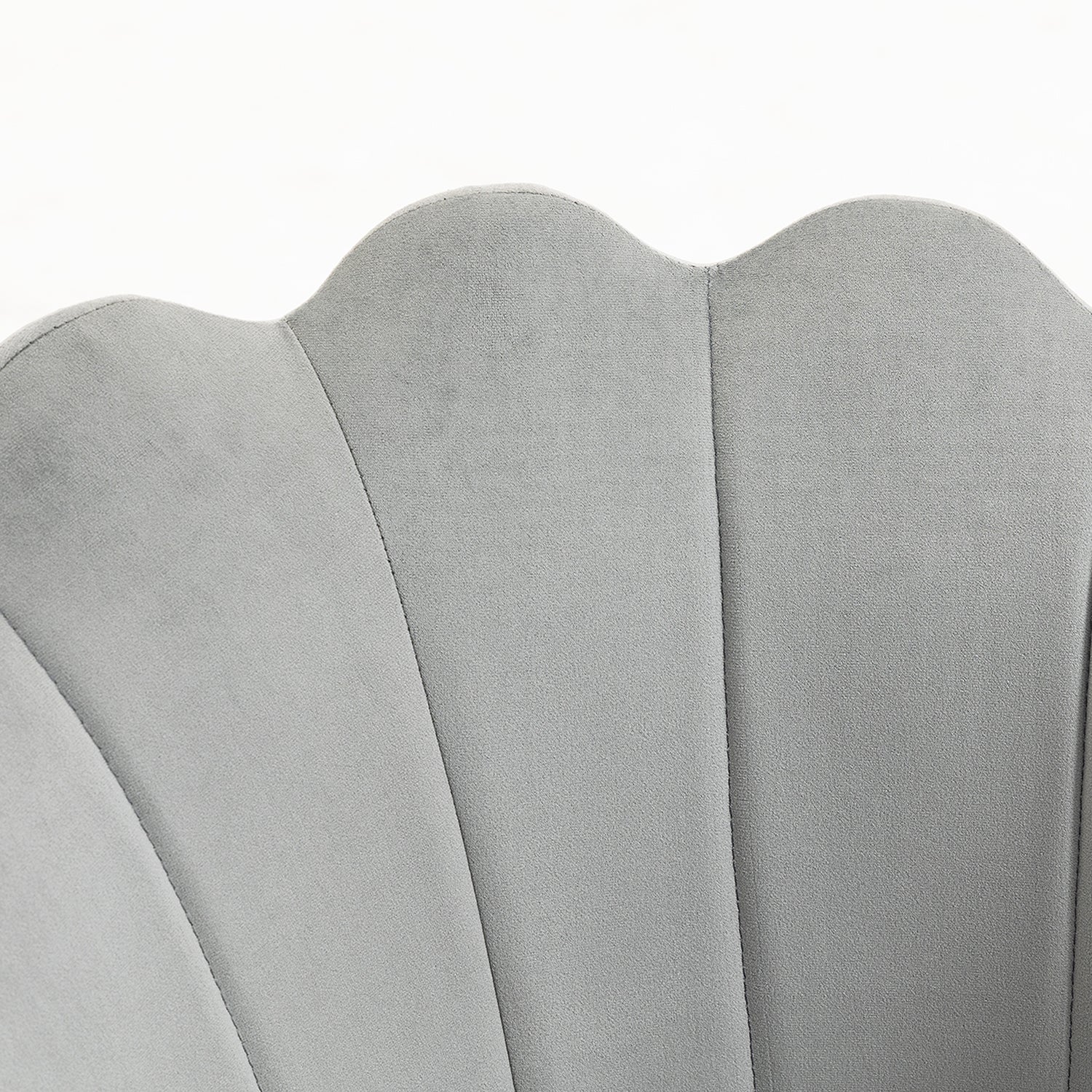 Hepburn Scalloped Swivel Chair (Grey Velvet) - Image 10