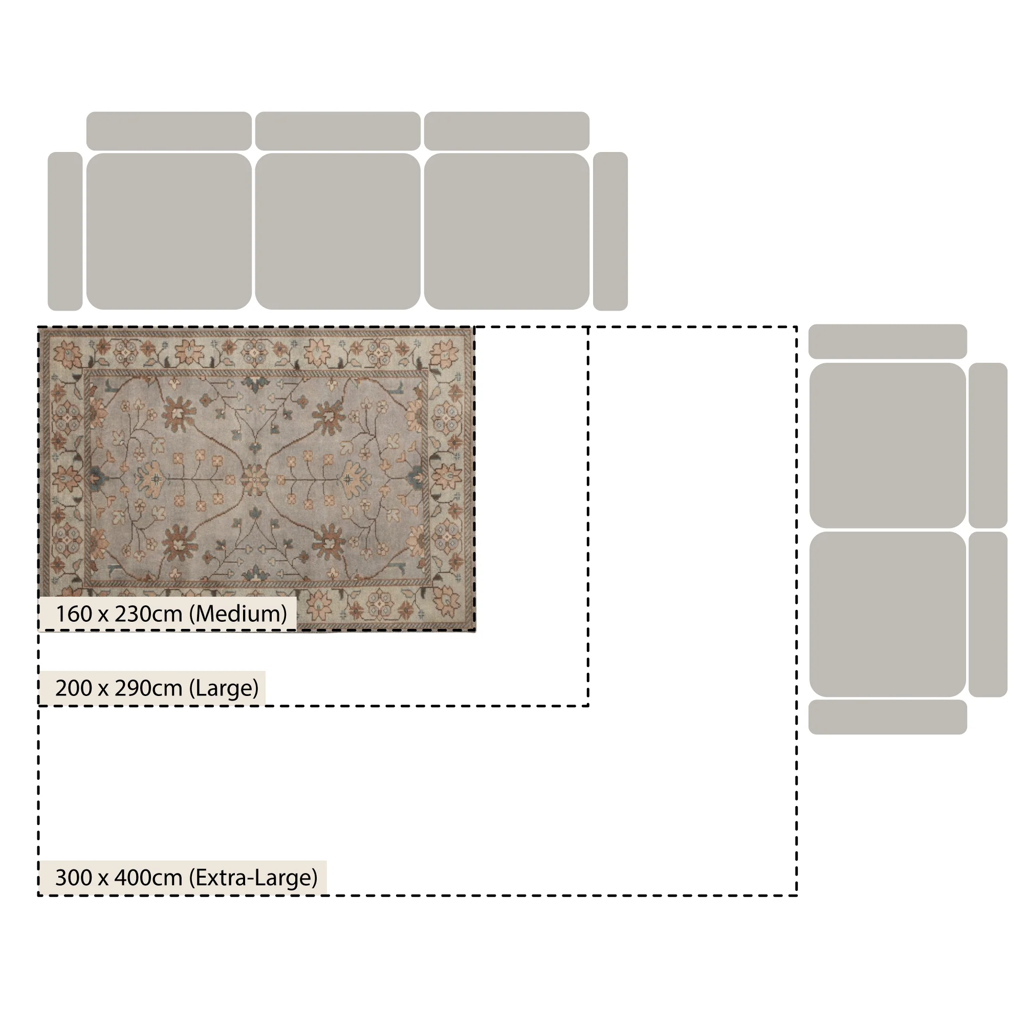 Premium Hand-Knotted Heritage Collection Florentine Ice Blue New Zealand Wool Rug - Image 4