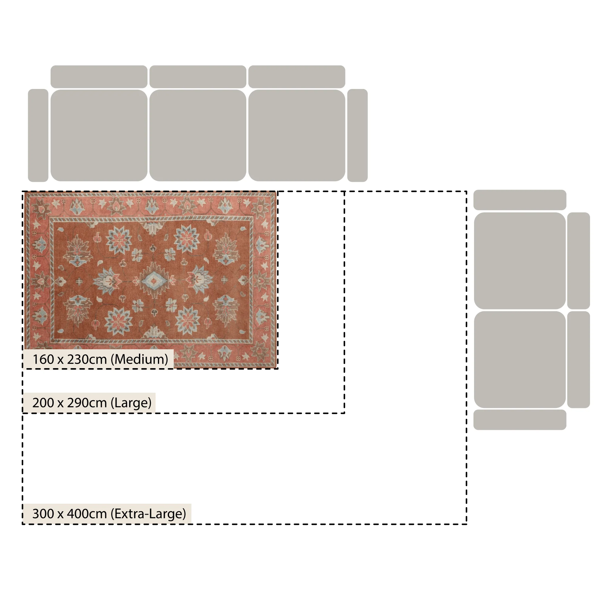 Premium Hand-Knotted Heritage Collection Florentine Rose New Zealand Wool Rug - Image 4