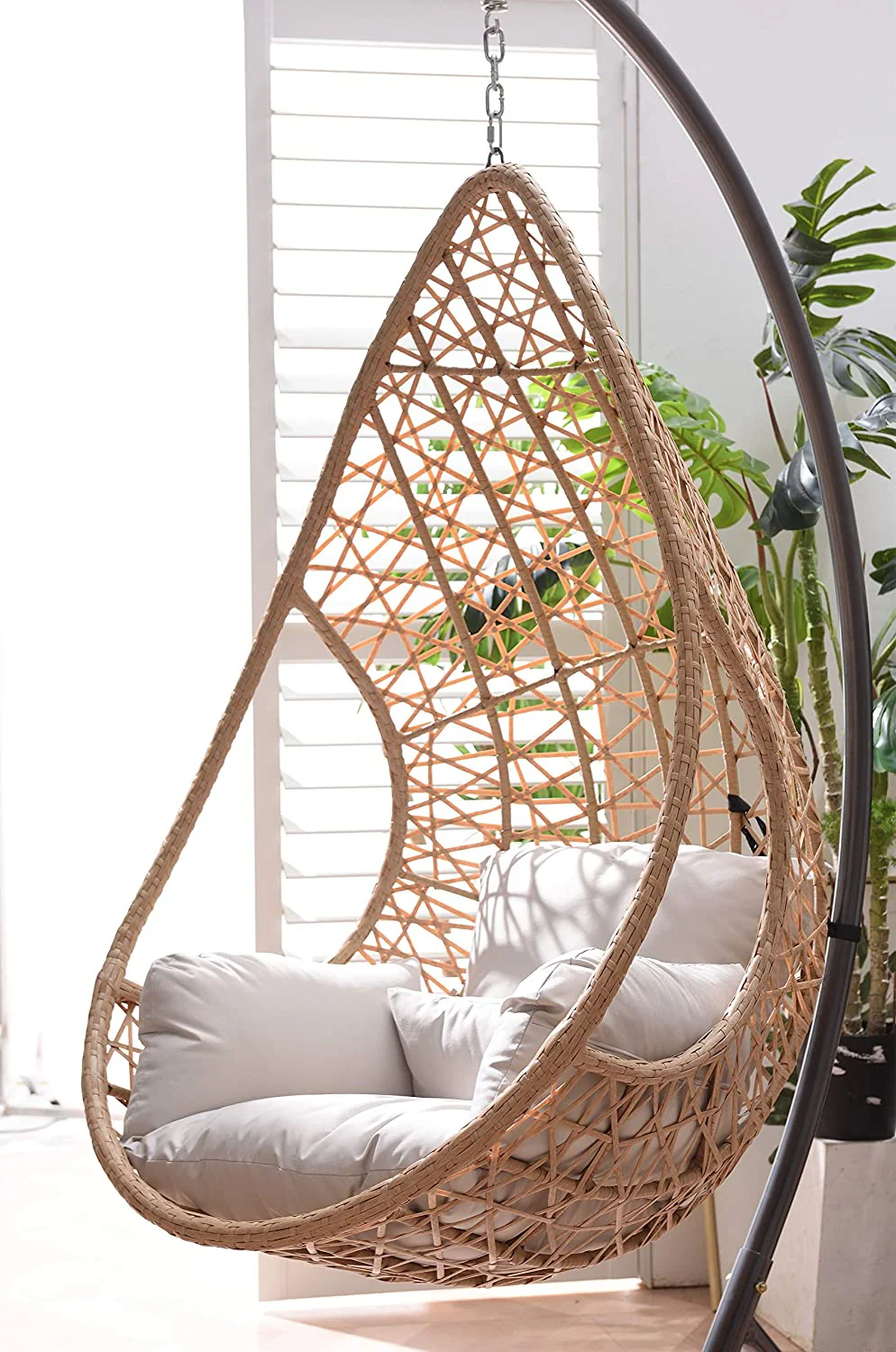 Indra Rattan Hanging Egg Chair - Image 5