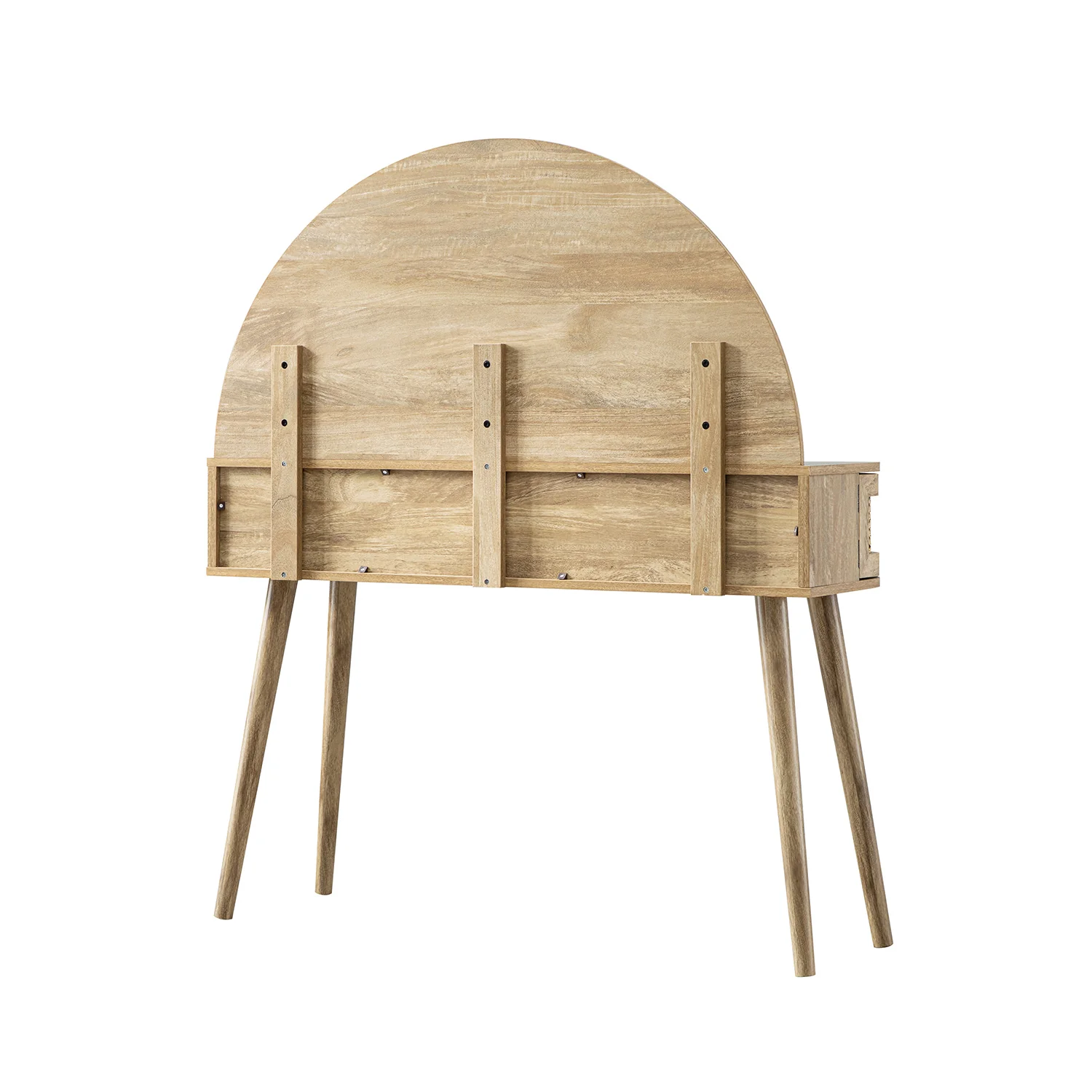 Izzy Curved Rattan Dressing Table, Natural - Image 13