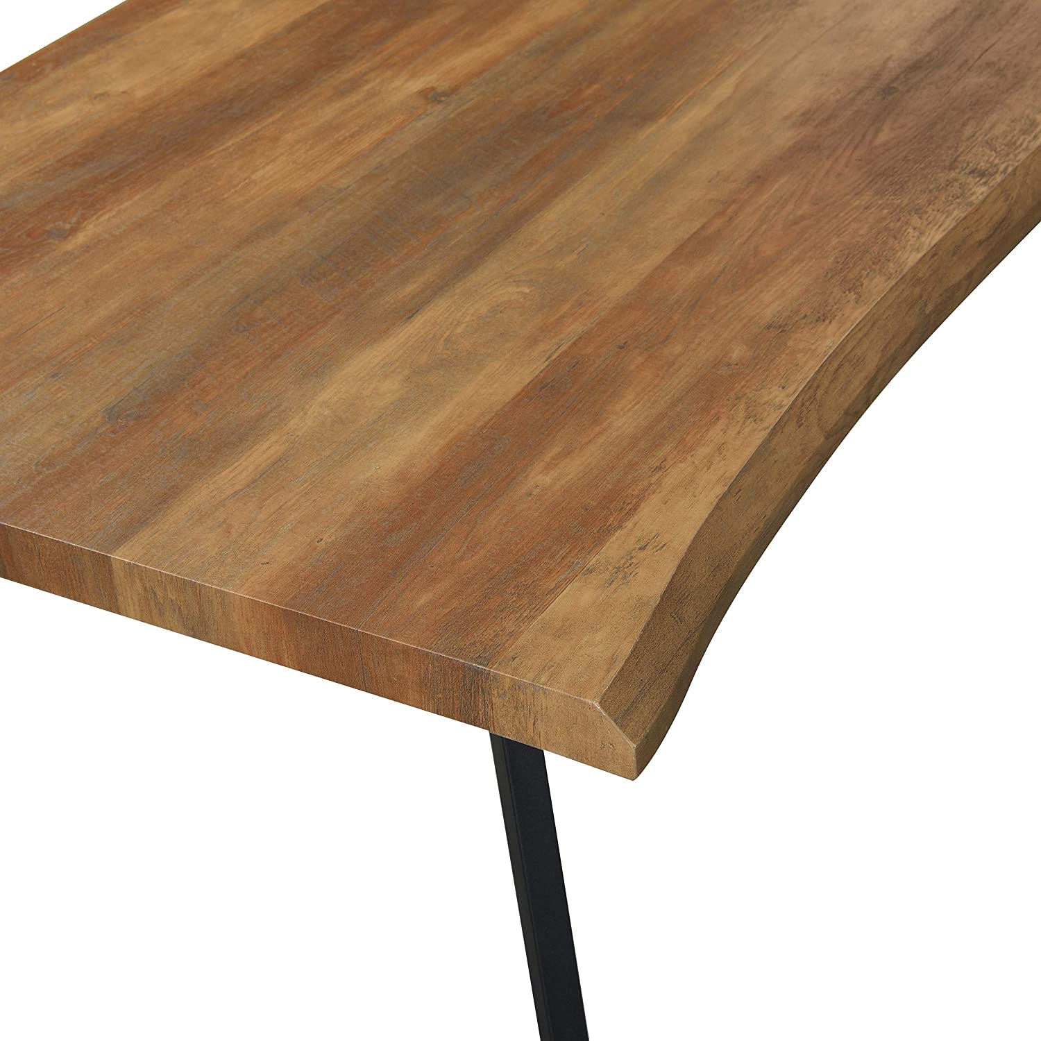 Kenora Wood Effect 150 cm Dining Table with Curved Edges 4 Seater - Image 7