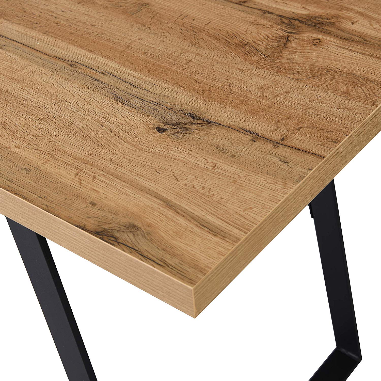 KLOTEN Oak Desk with Black Metal Legs - Image 9