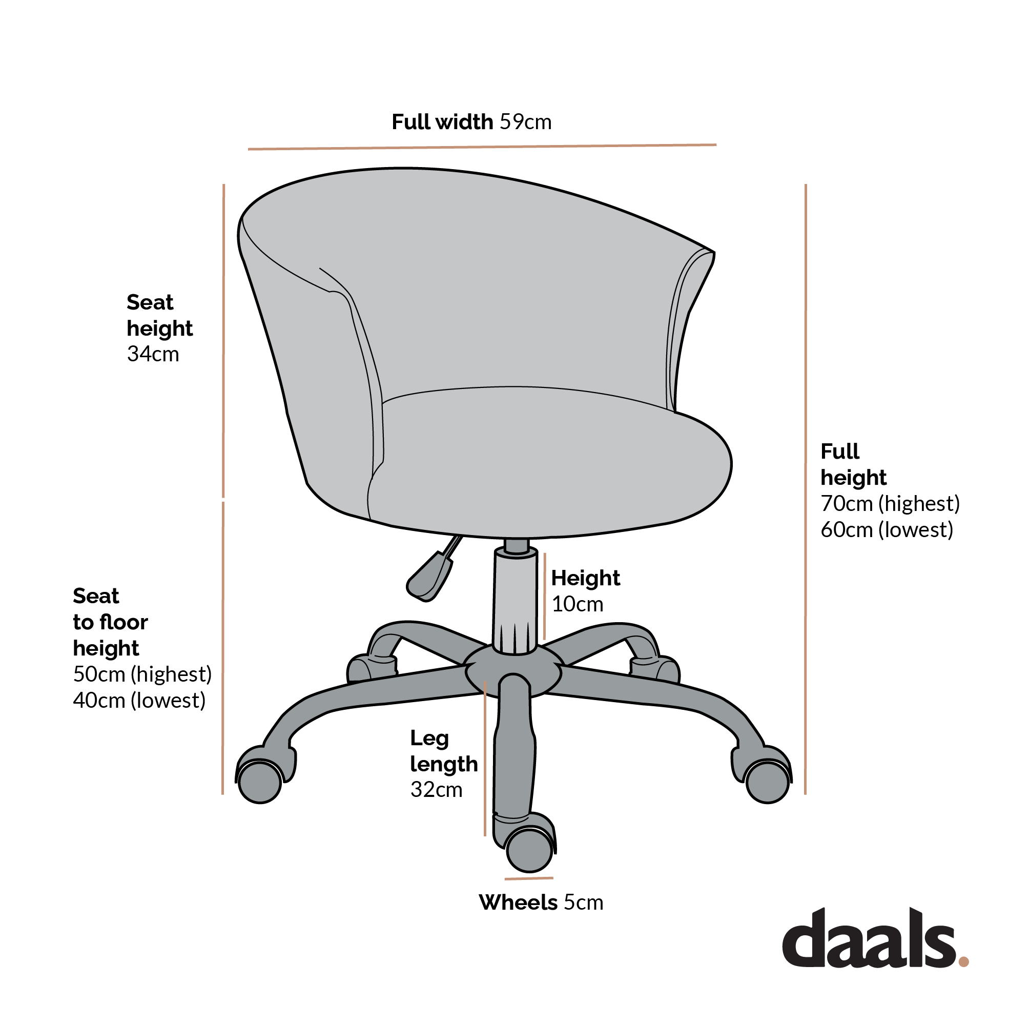 Kylie Plush Shaggy Faux Fur Swivel Chair, Pink - Image 4