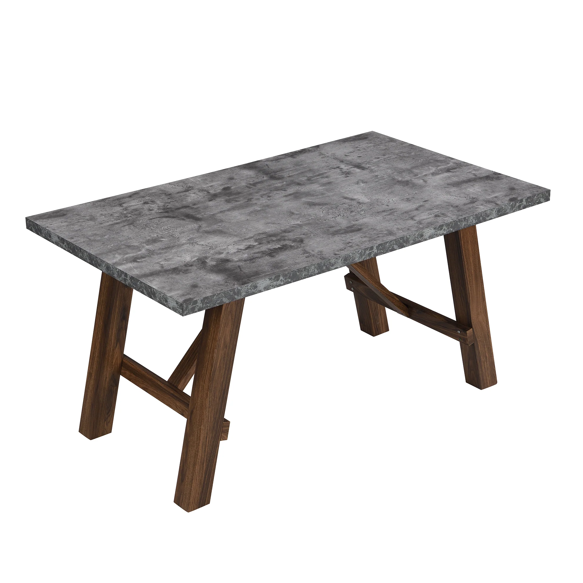 Lambeth Concrete effect 150cm Dining Table - Image 4